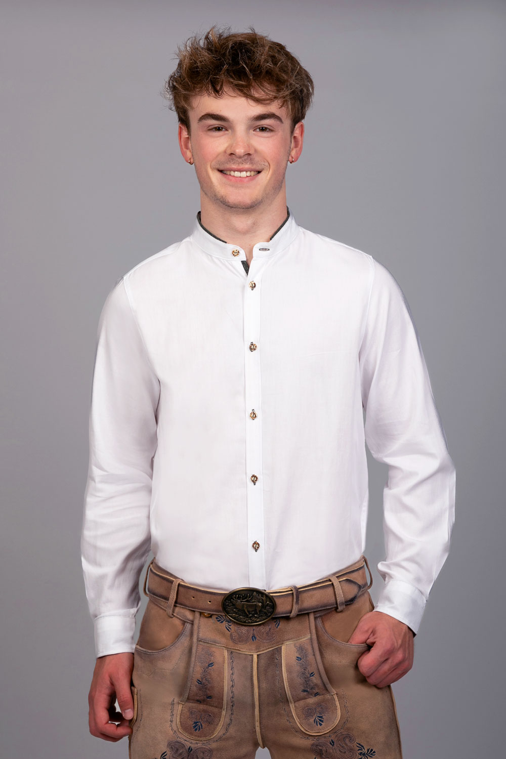 Edelnice Trachtenhemd Simon grün #1