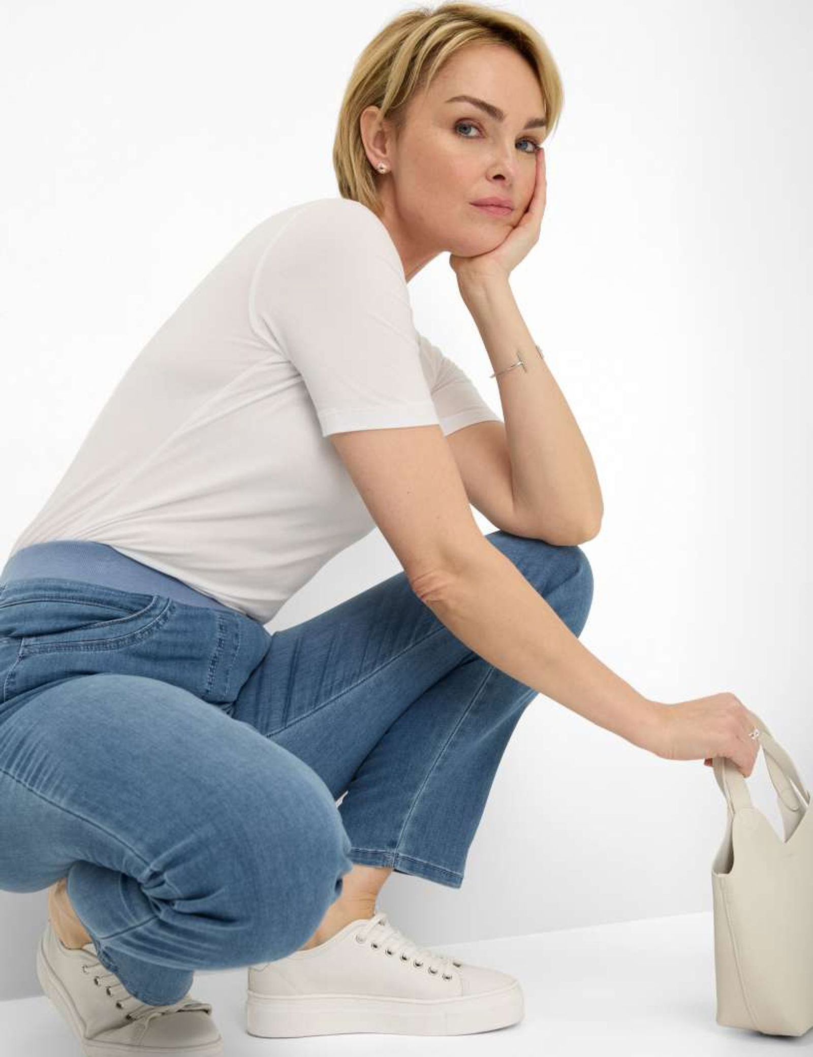 Raphaela by Brax |  Raphaela by Brax Slim Jeans "Style Pamina Fun'' | 38 | bleached,slightly used