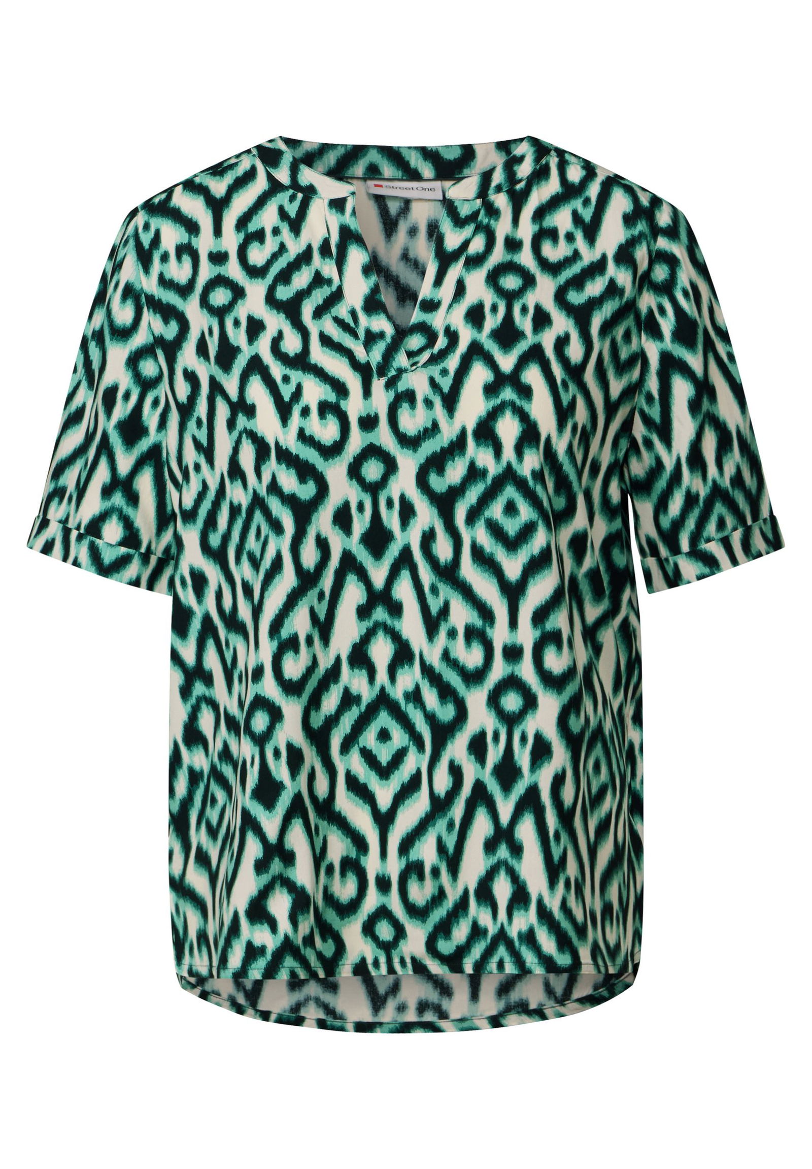 58a9b6cf1ec6f595c4c037770ac5f422 | Gemusterte Bluse | 42 | hunter green