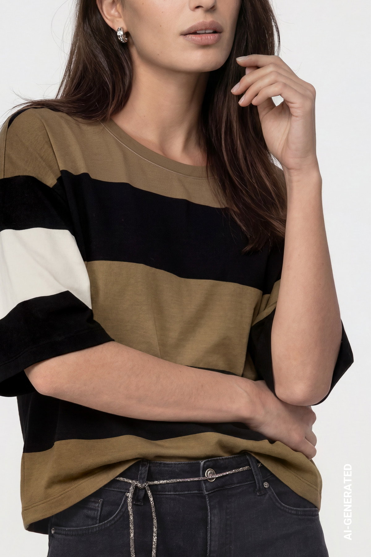 Sweatshirt, schwarz ringel #5