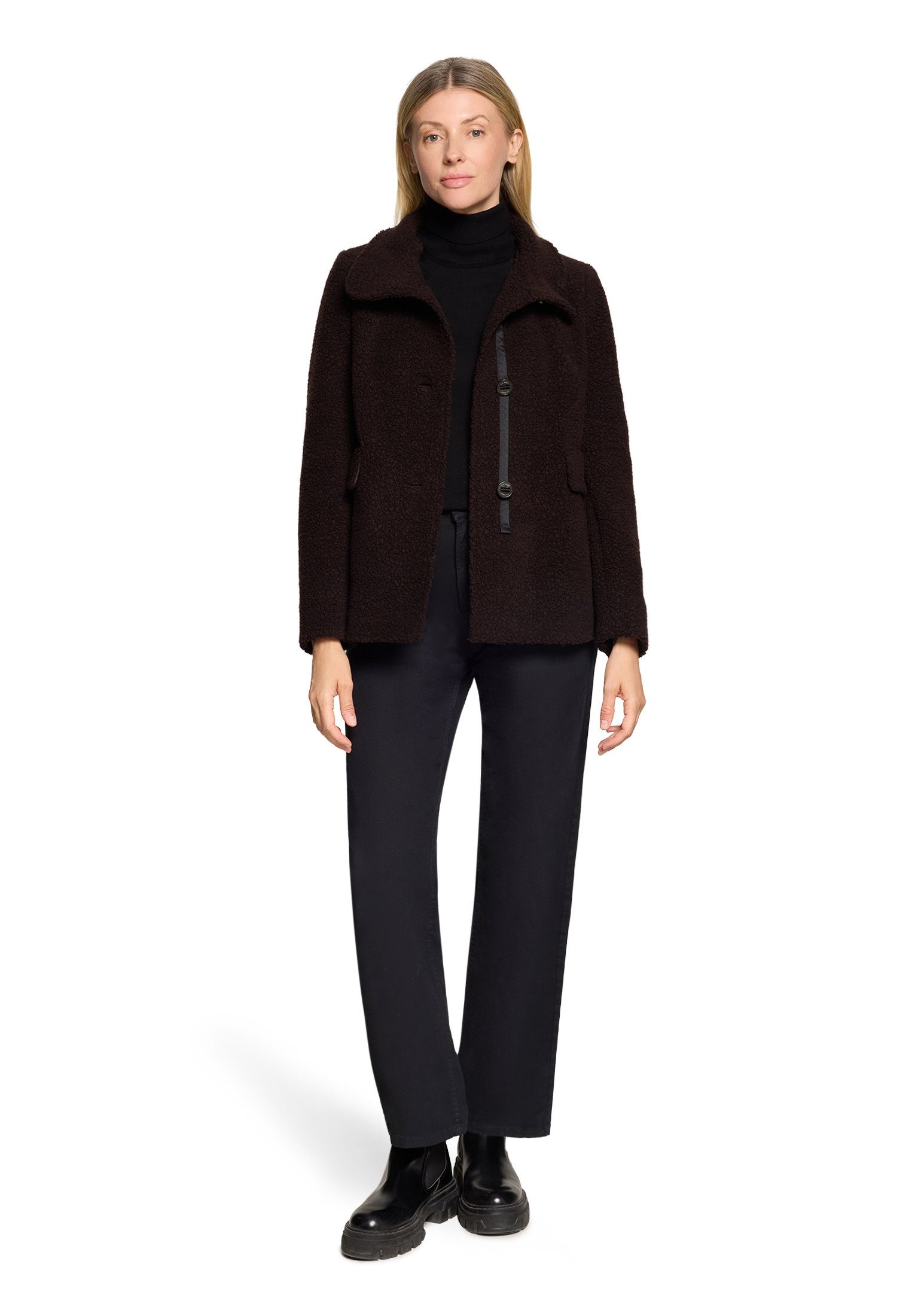 Jacke Wolle, Dark Brown Melange #5