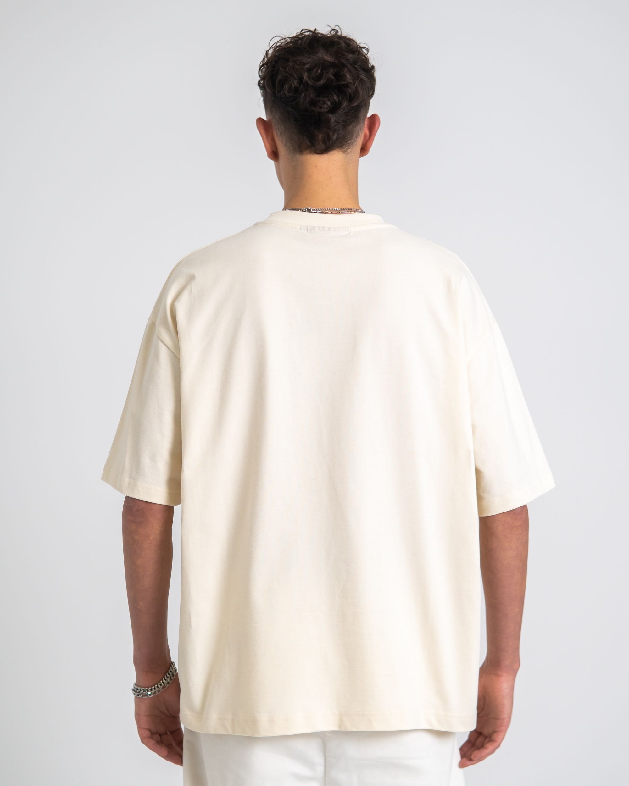  |  Prohibited Authentic Unisex Oversized Shirt | XL | Cream/Light Navy