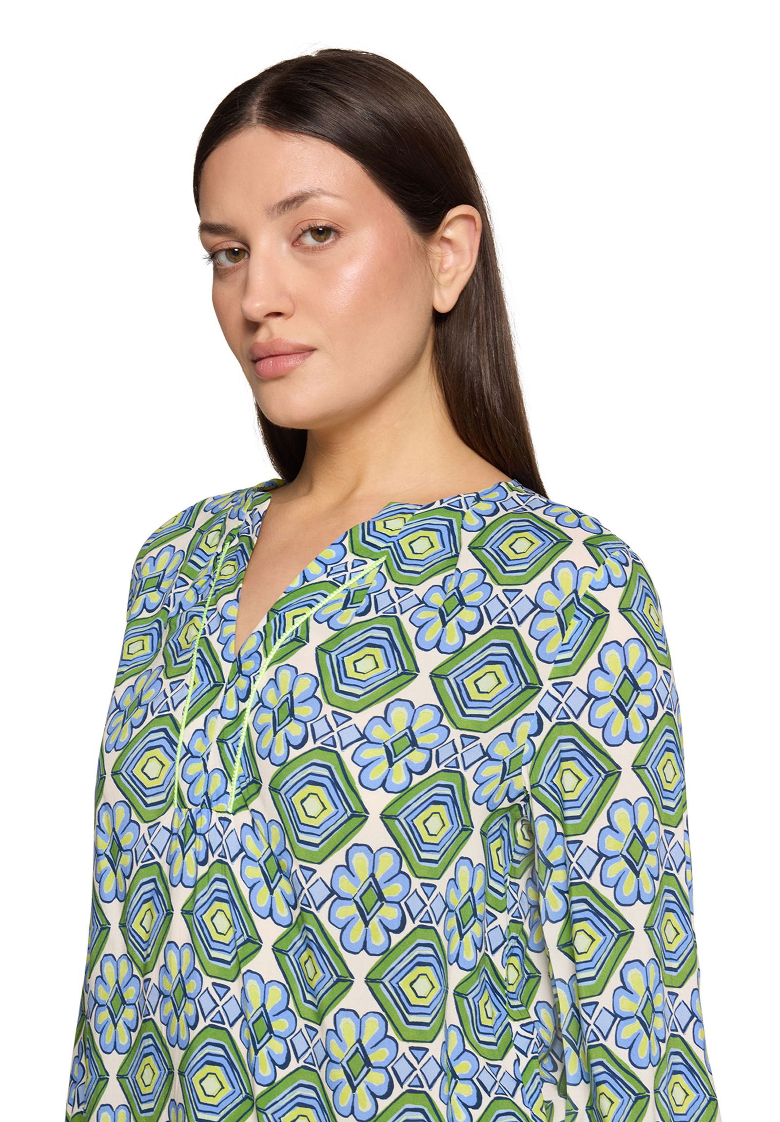 Cartoon |  Cartoon Druckbluse  | 36 | green/blue