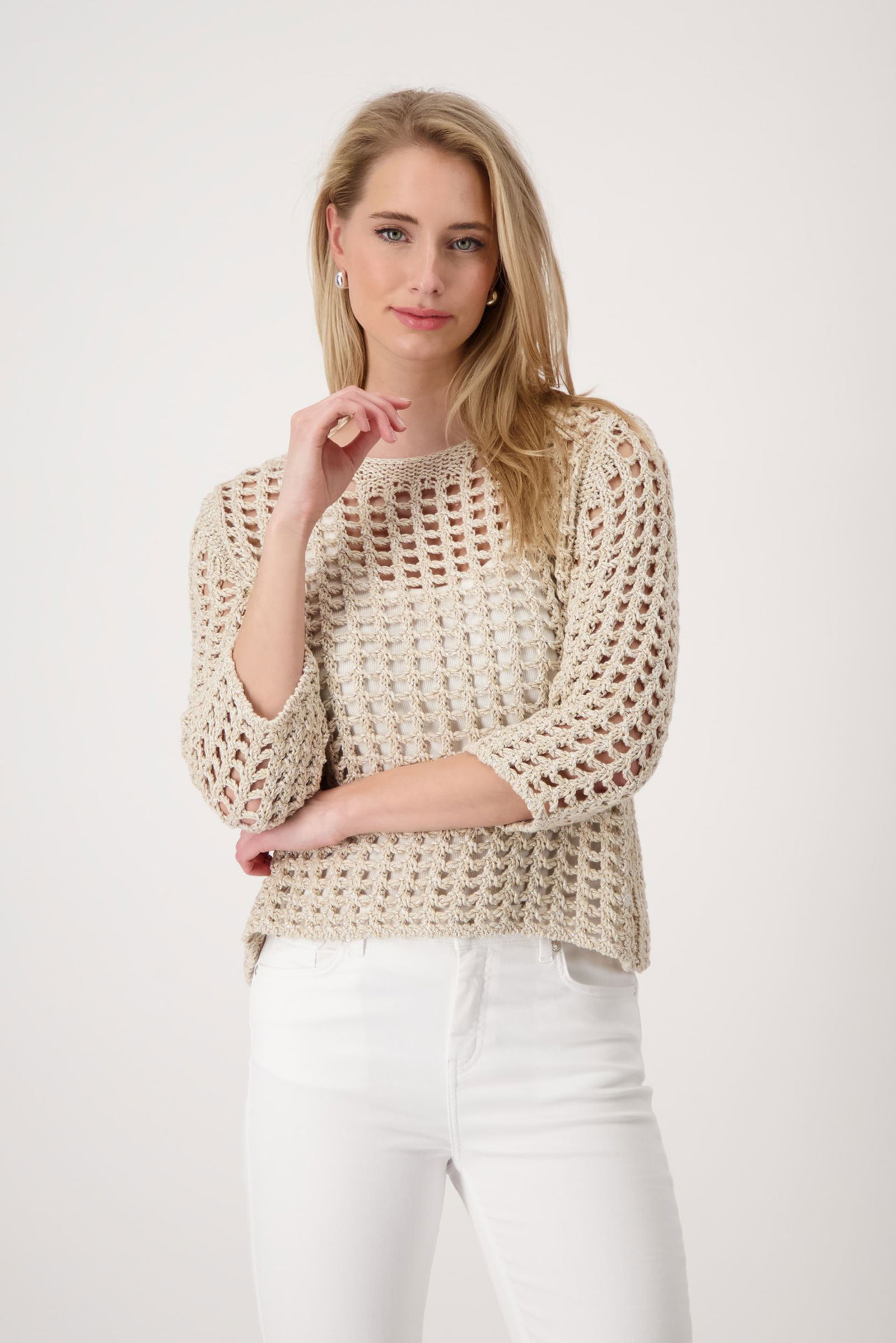 46b4adcc9f81bc114efc212f08b00e6f Monari | Monari Pullover | 46 | camel