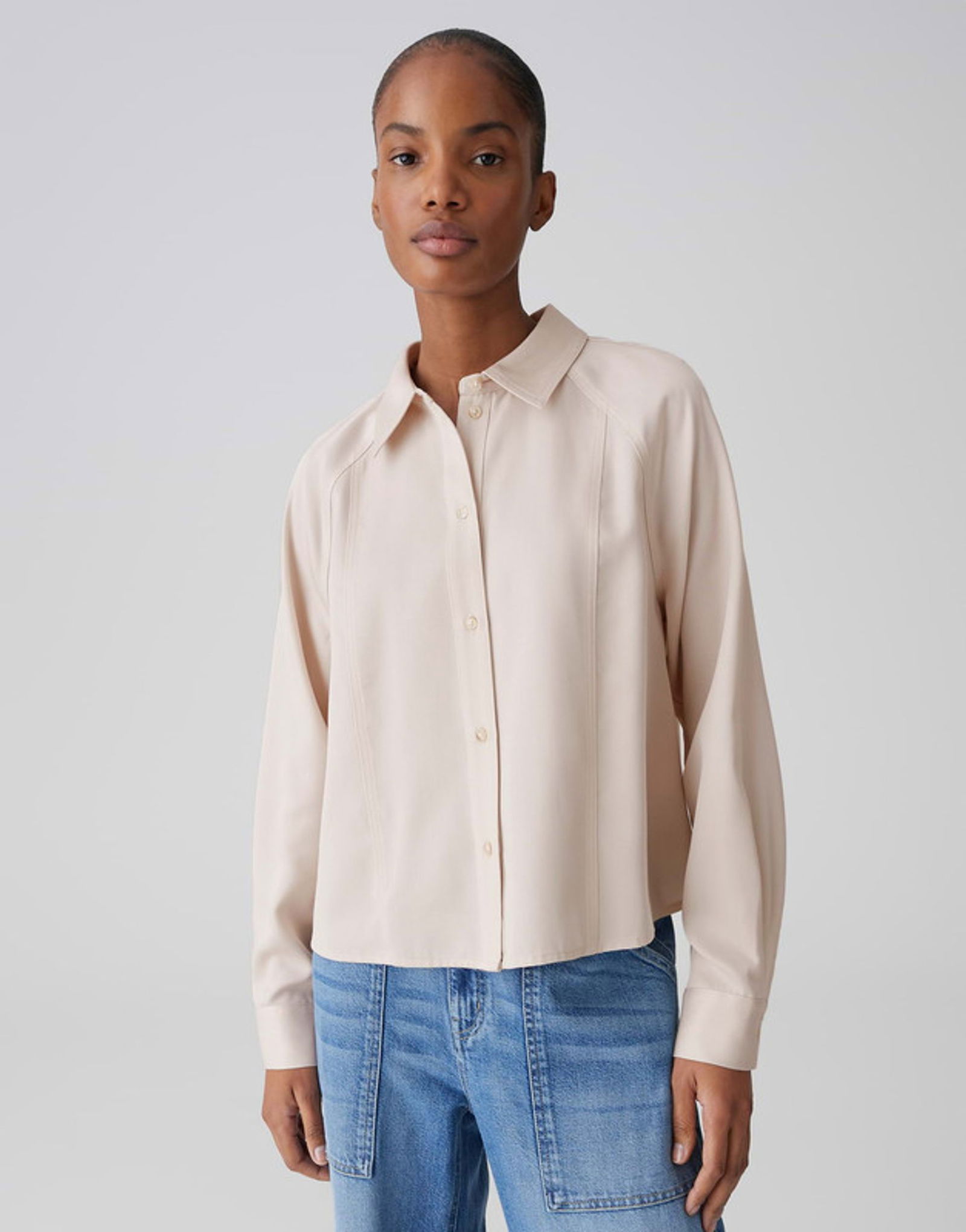 Opus |  Opus Druckbluse  | 44 | natural glaze