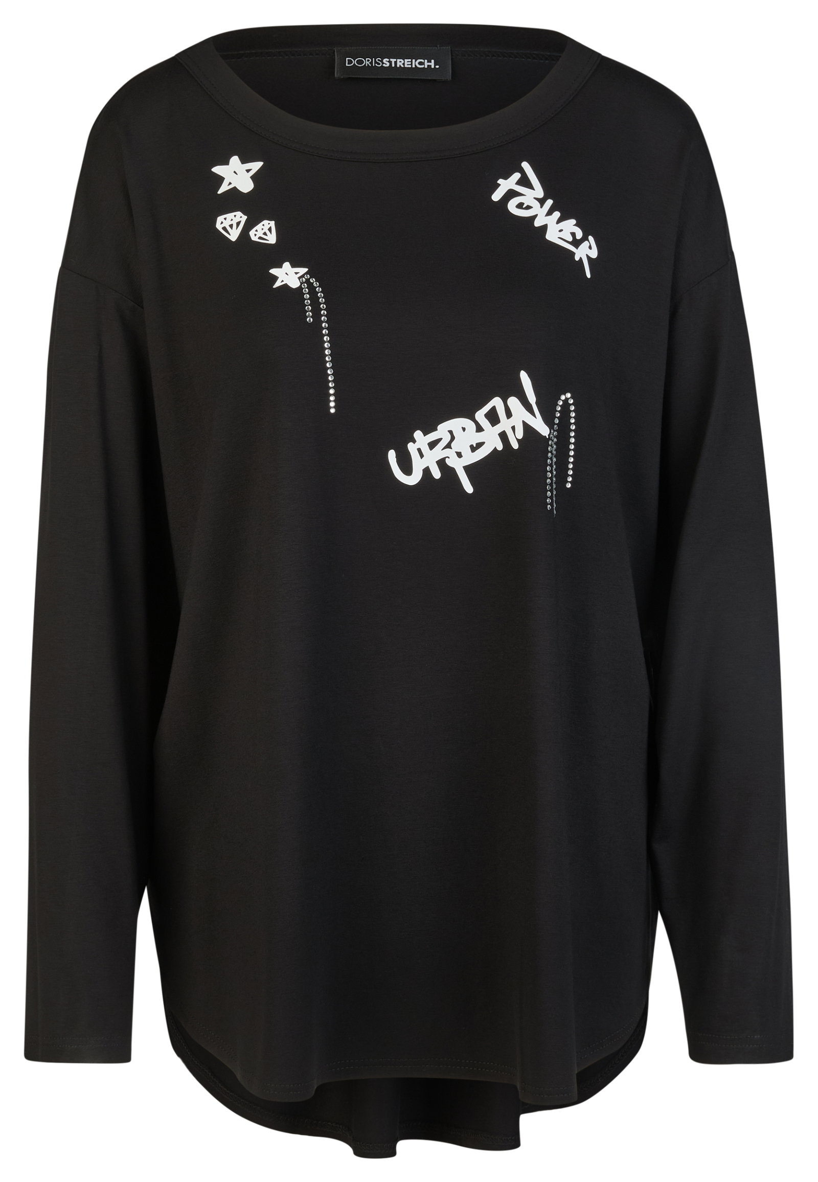 T-Shirt 1/1 Arm, Schwarz-Offwhite #1