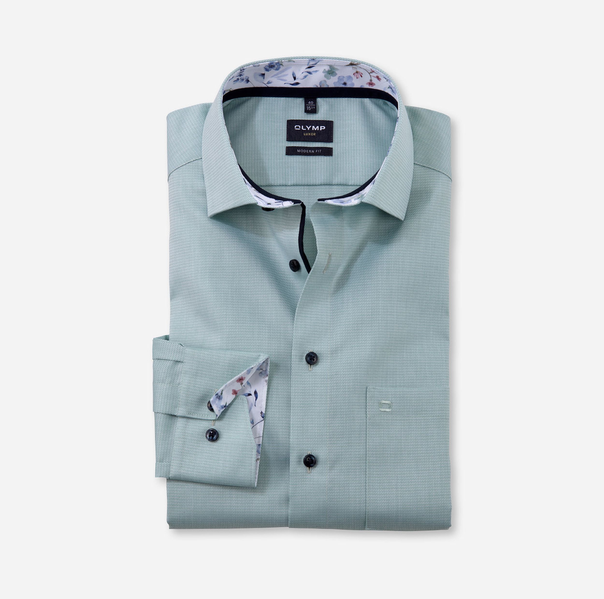 Olymp |  Olymp Hemd Modern Fit  | 43 | grün