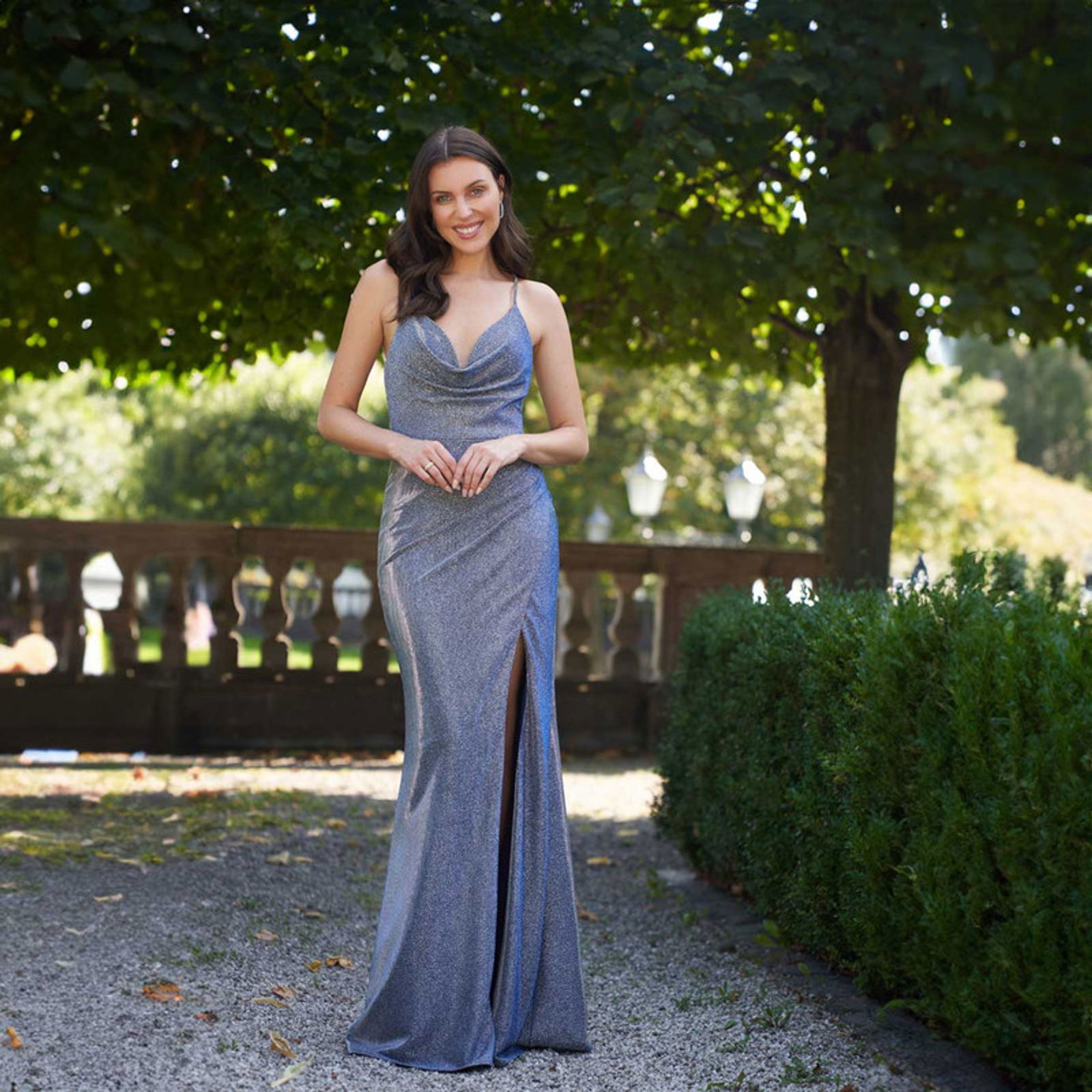 Luxuar |  Luxuar Langes Kleid  | 38 | silber