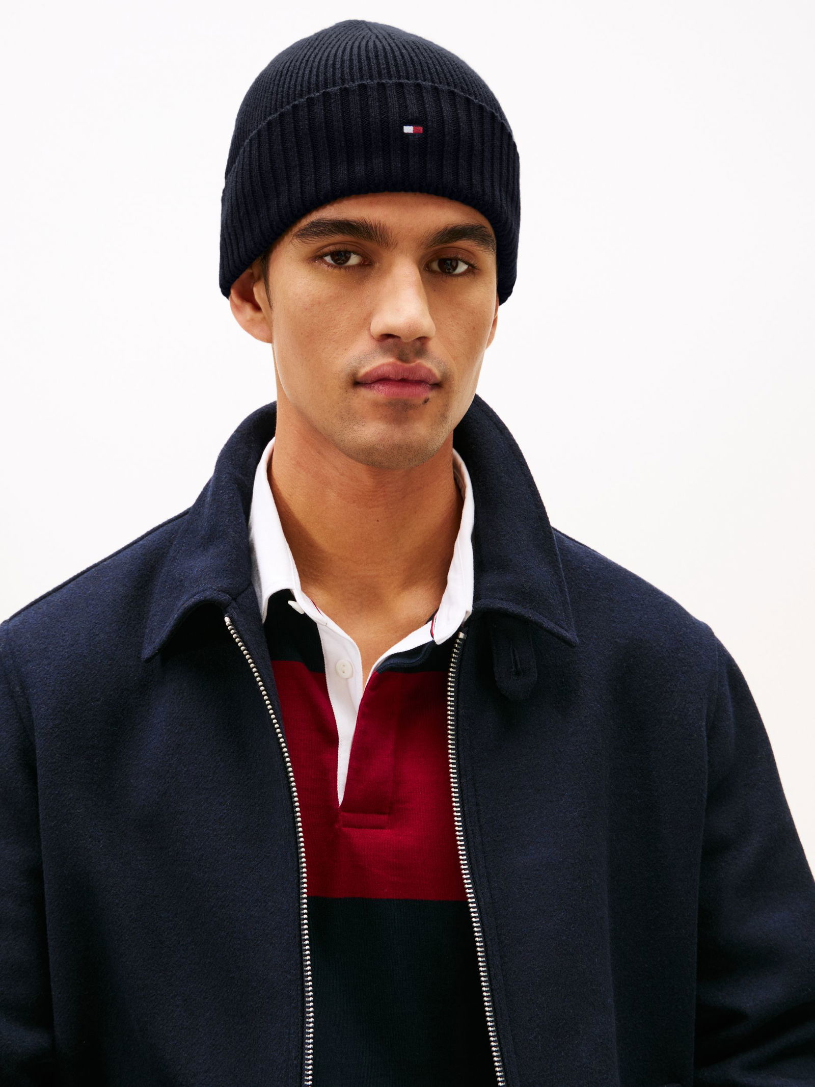 Tommy Hilfiger | Tommy Hilfiger Flag Cotton Beanie | OS | light grey htr