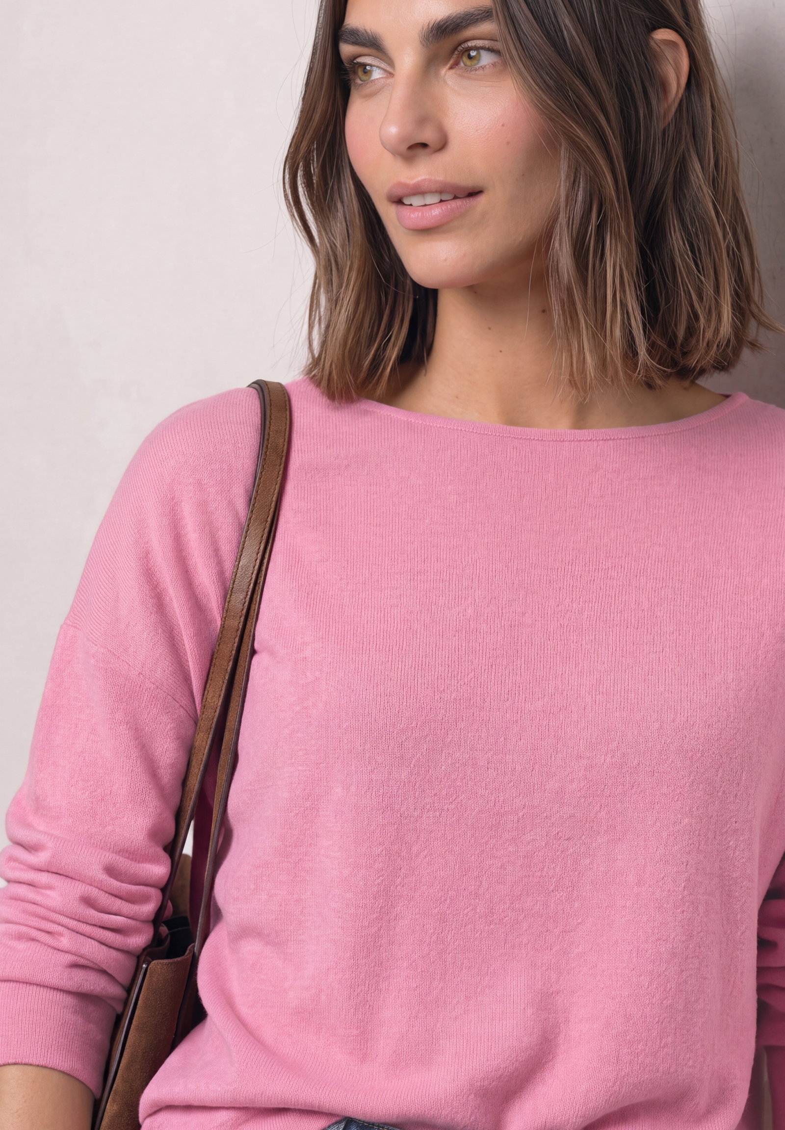 LTD QR soft shirt w.bottom cuf, warm blush mel. #6