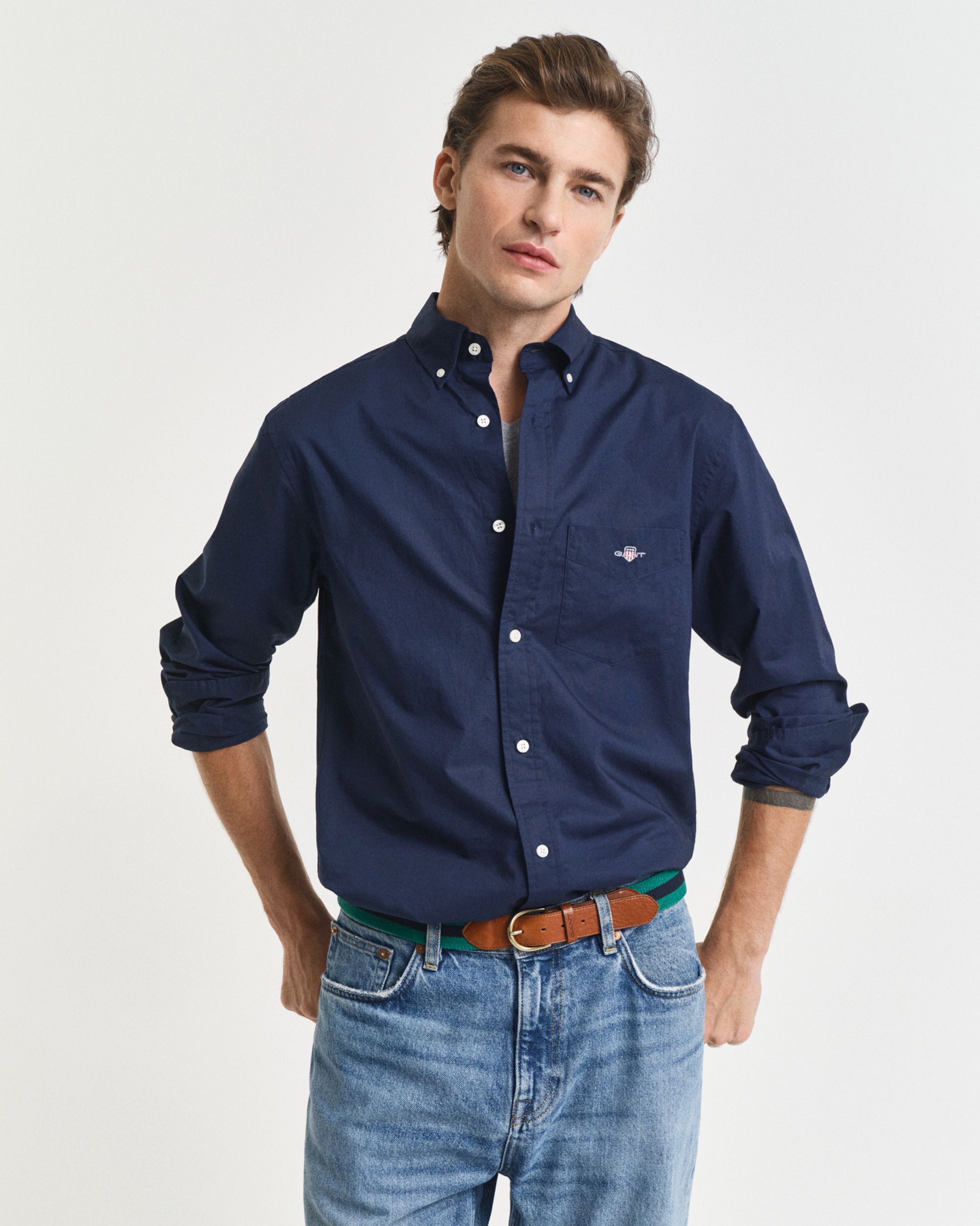 Gant |  Gant Classic Popeline Hemd | XXL | marine