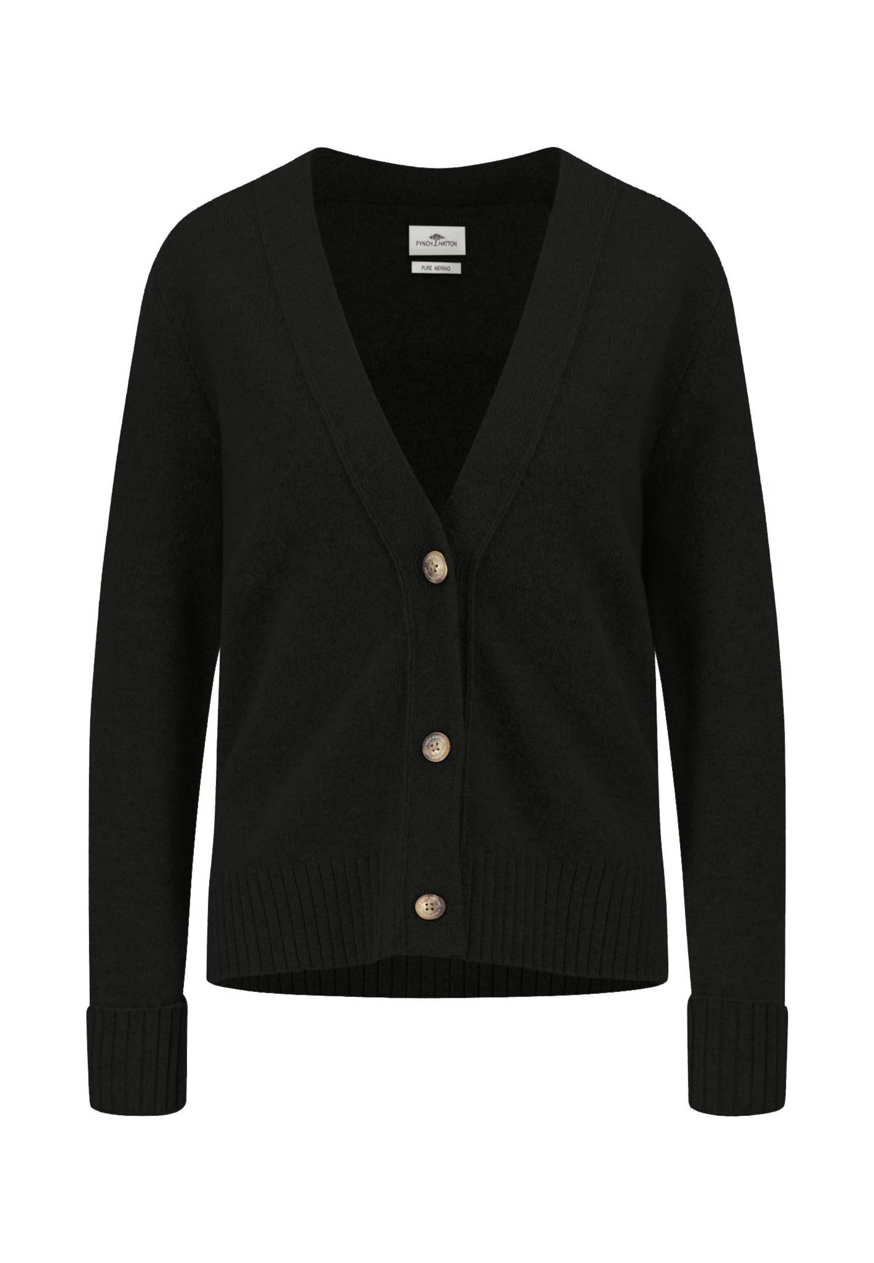 Fynch Hatton |  Fynch Hatton Strickjacke | Cardigan  | L | black