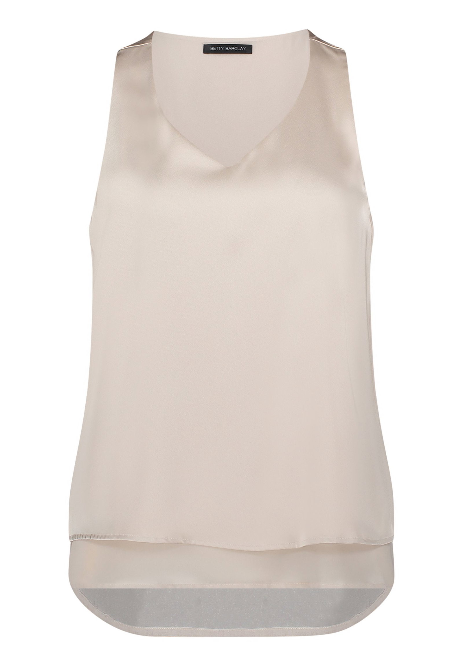 |  Bluse Lang ohne Arm, Light Beige | 38 | grau beige