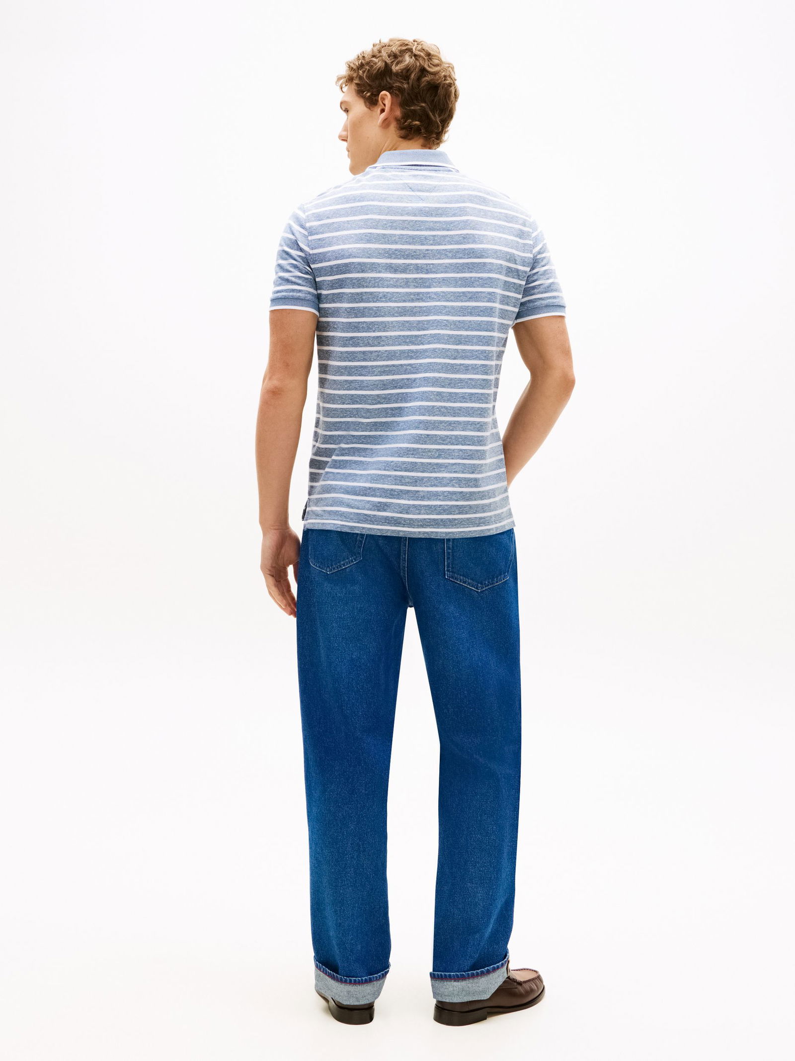 Tommy Hilfiger |  Tommy Hilfiger Poloshirt  | M | breton stp/ desert sky/ ecru