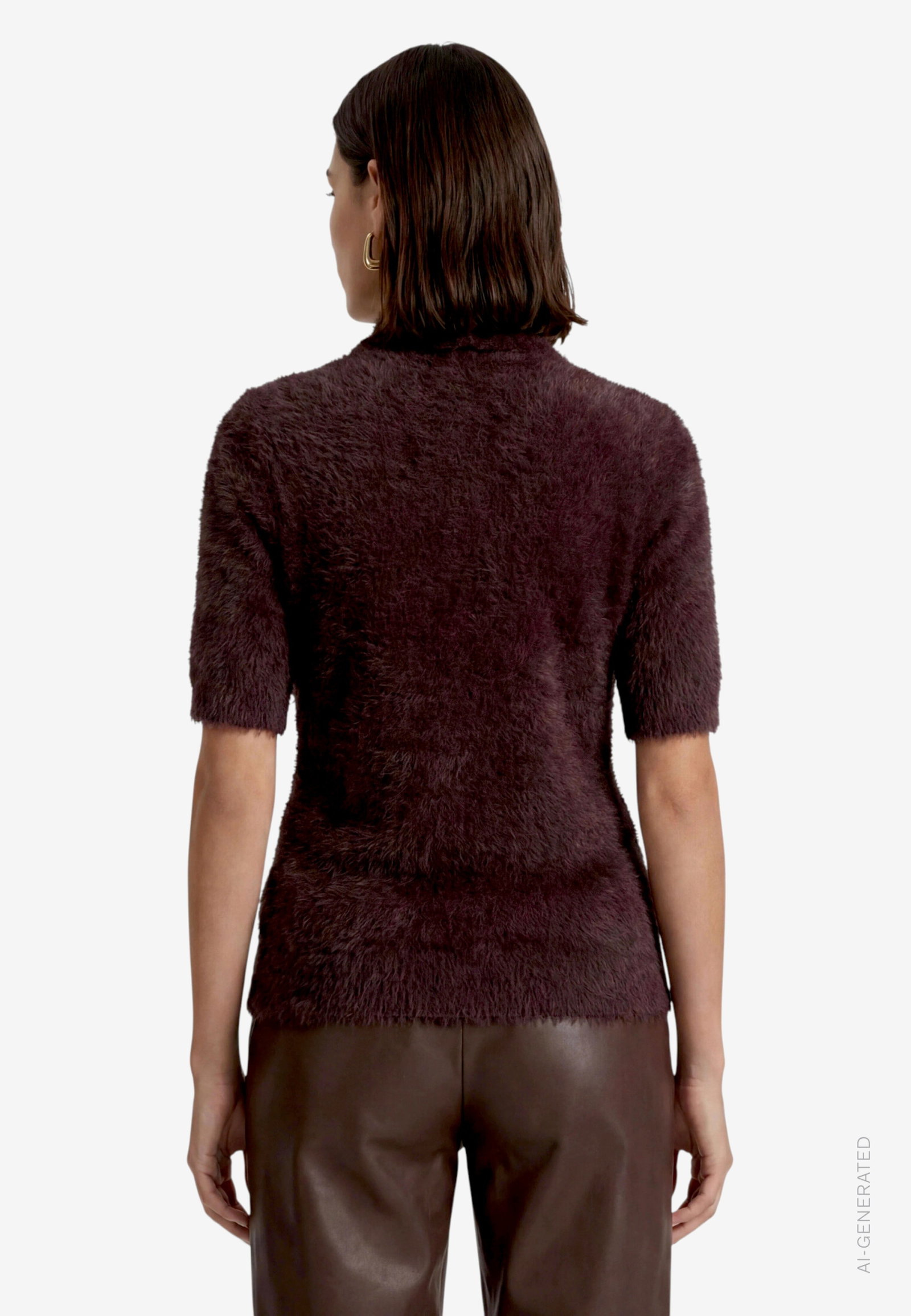 Strickpullover Kurz 1/2 Arm, Chocolate Plum #3