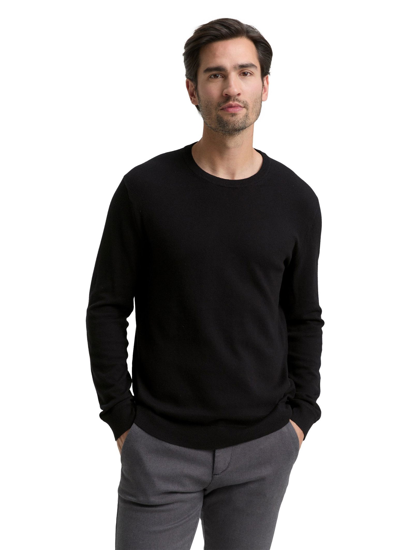 Tom Tailor | Strickpullover mit Kaschmir-Anteil | XXL | black