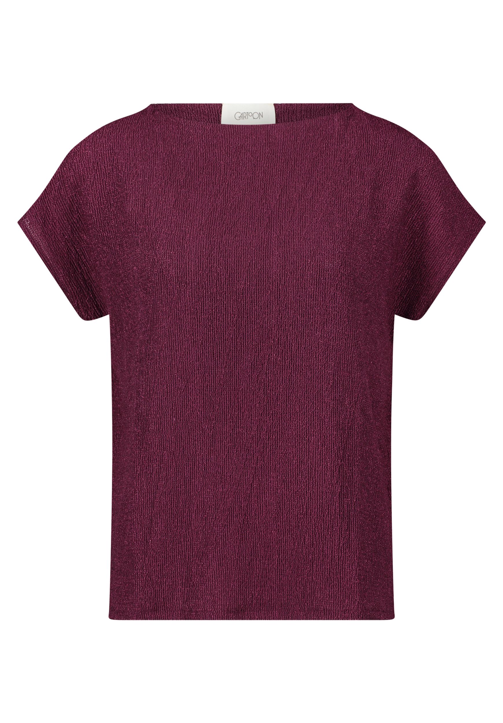 Cartoon |  Strukturshirt | 38 | dark aubergine