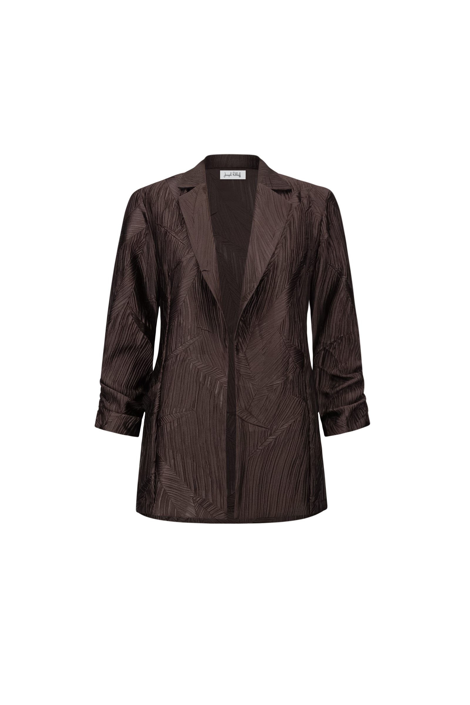 Joseph Ribkoff Blazer Mokka offener Plissee-Satin-Blazer mit 3/4-Ärmeln #5