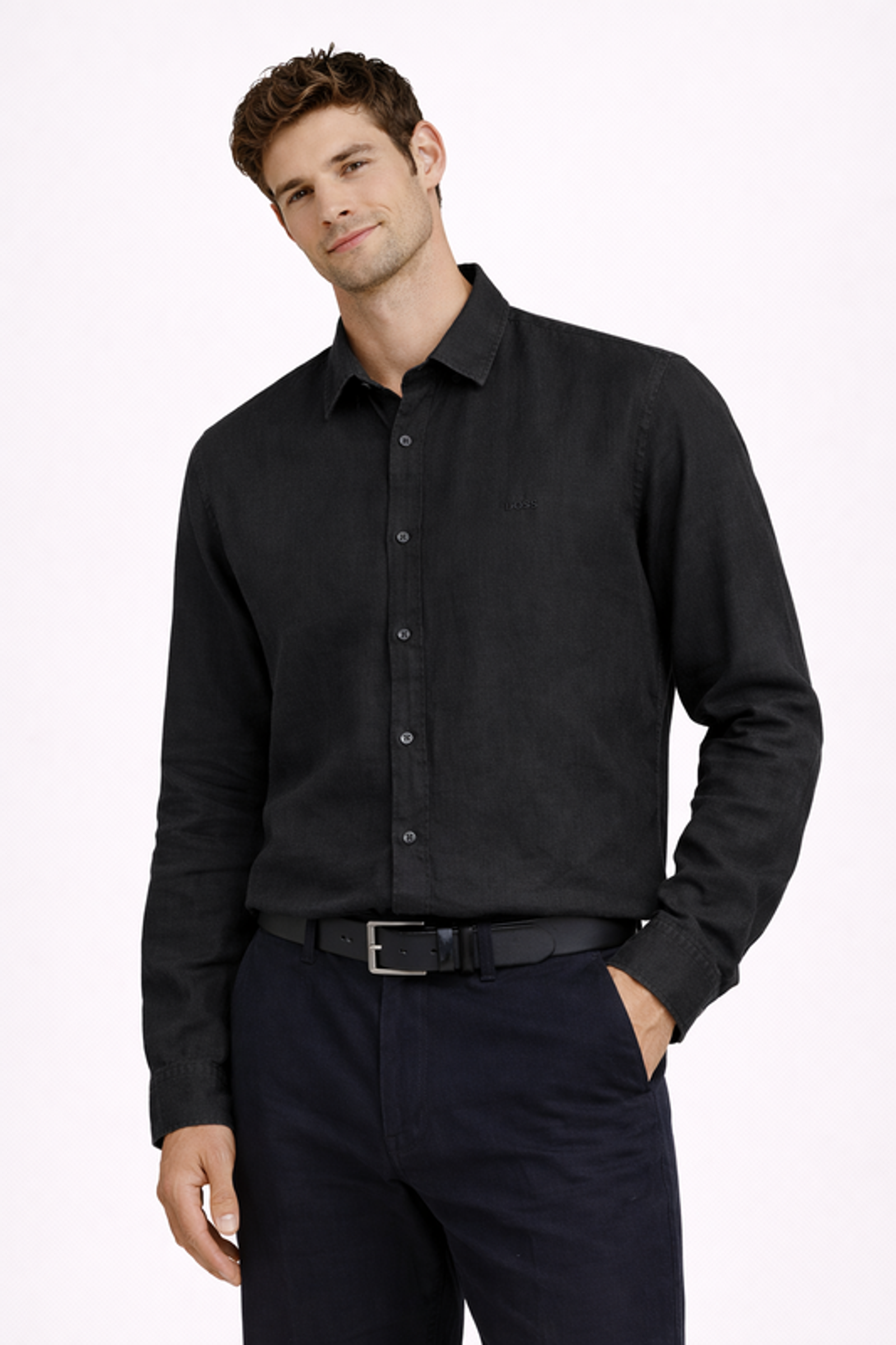 Boss Orange |  Boss Orange Hemd Slim Fit  | L | black