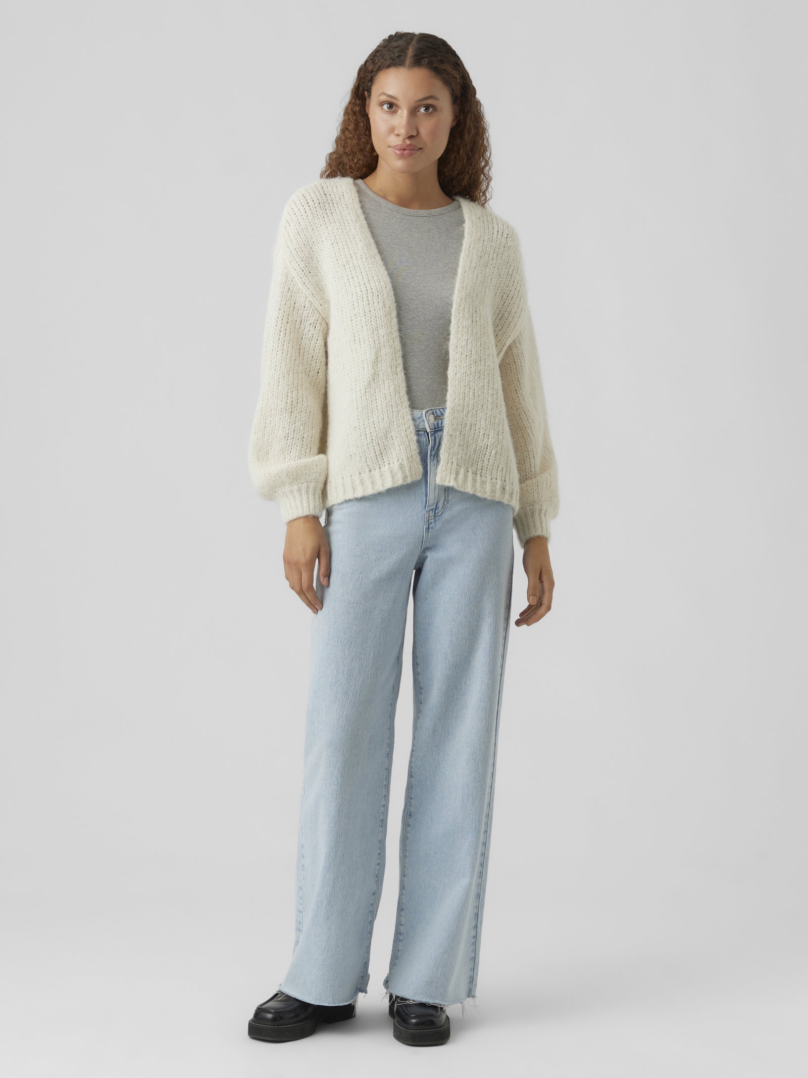 VMMAYBE LS OPEN CARDIGAN NOOS, Birch #4