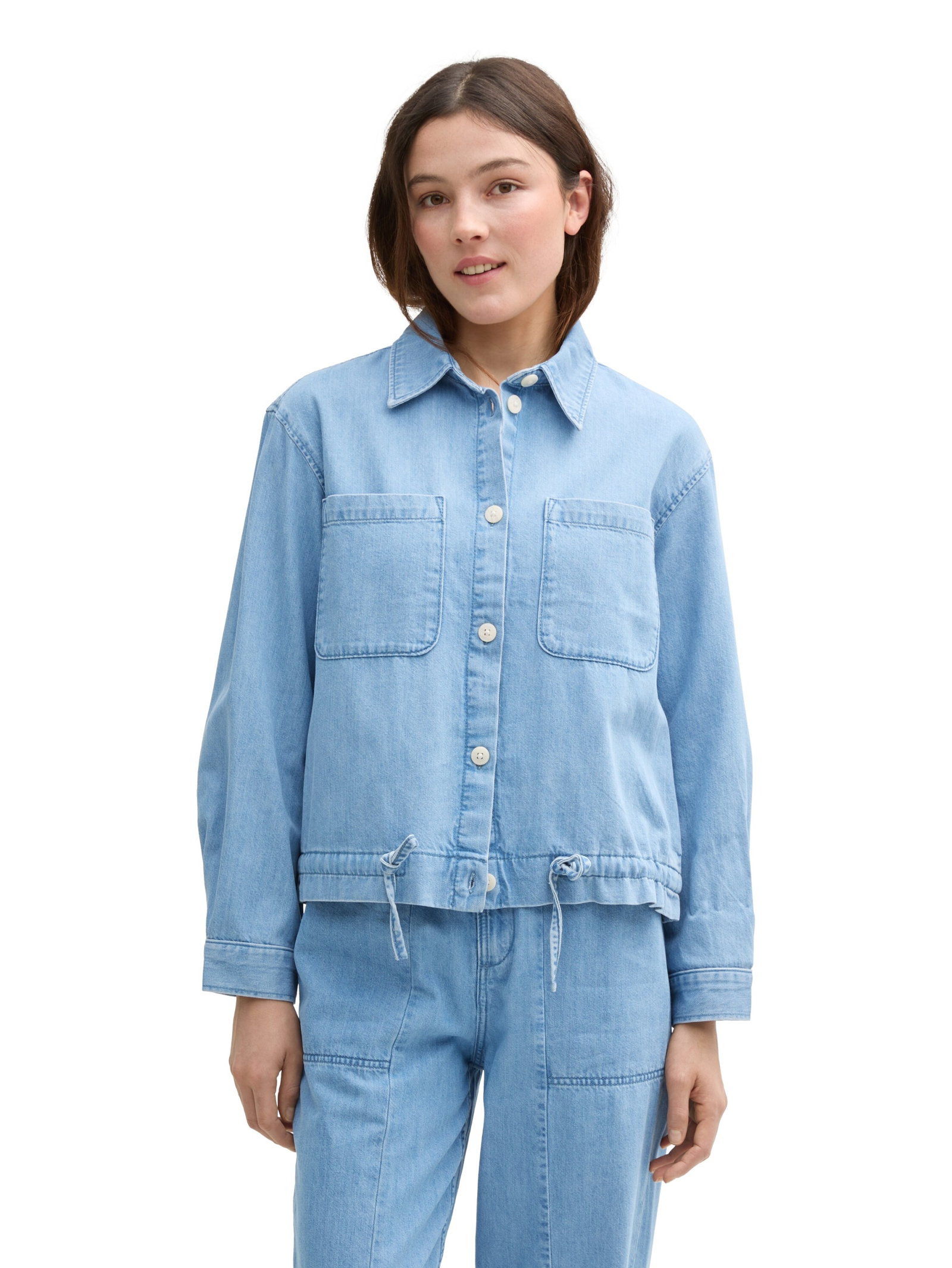 summer denim jacket, Used Bleached Blue Denim #6