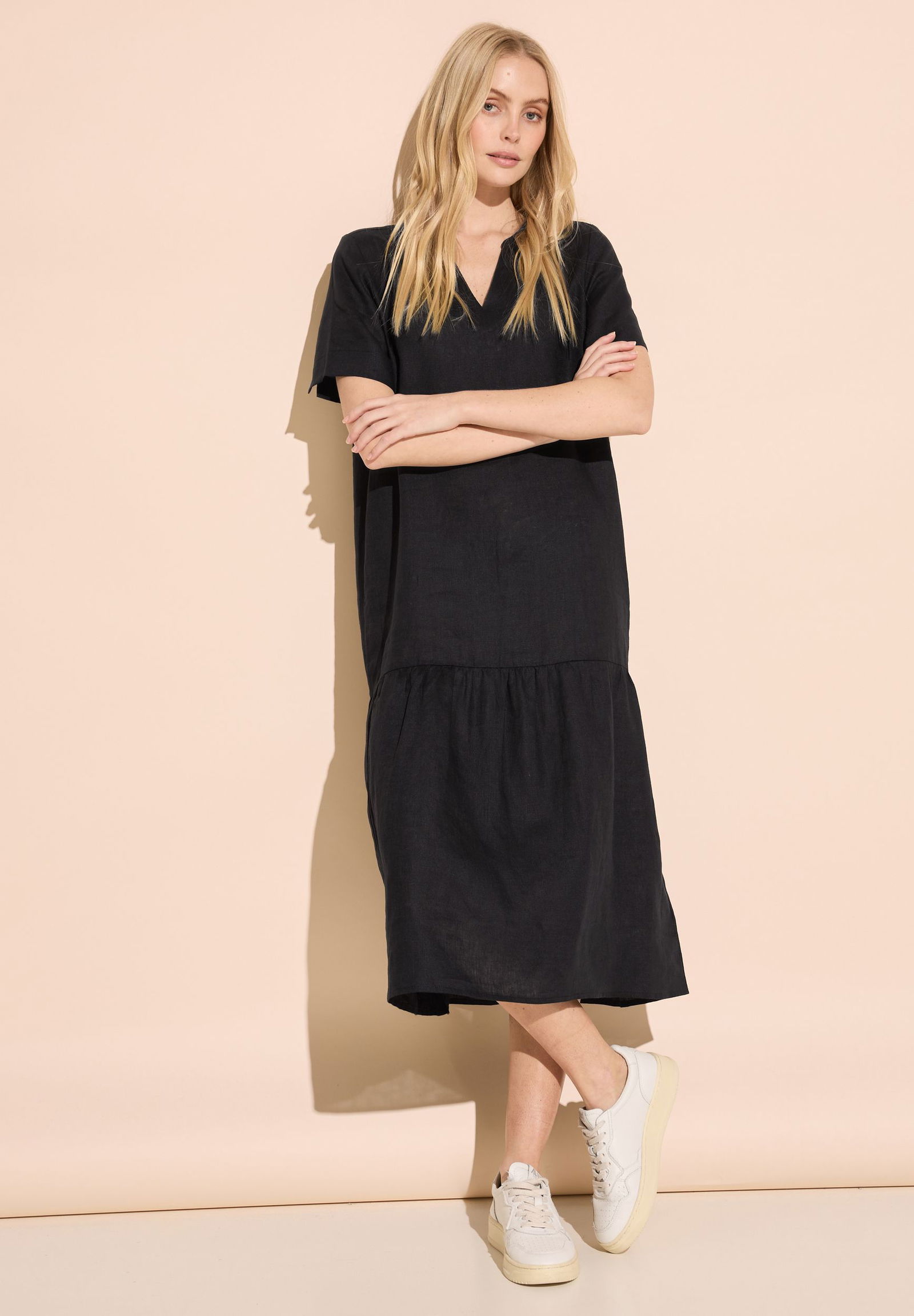 Street One | Street One Kleid aus Leinen | 40 | black