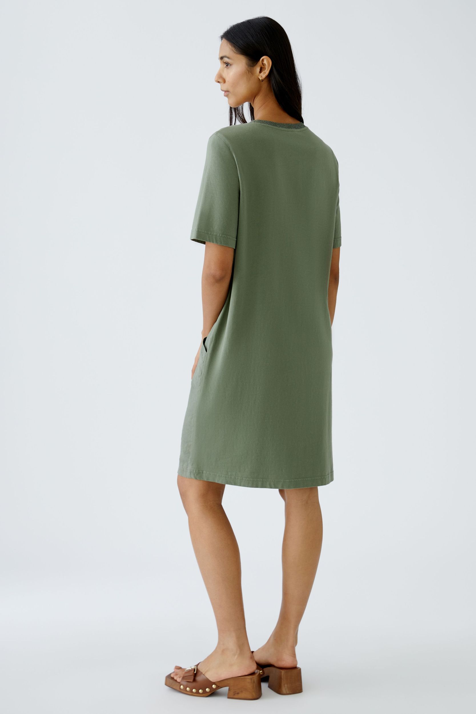 Oui |  Oui Kleid aus Leinen  | 44 | shaded moss