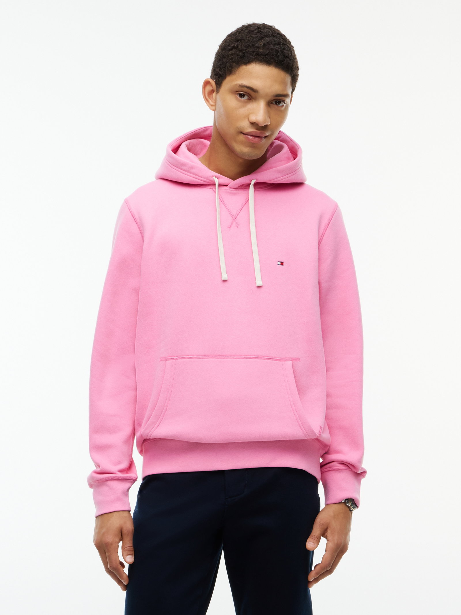 ESS SEASONAL FLEECE HOODY, PINK #2