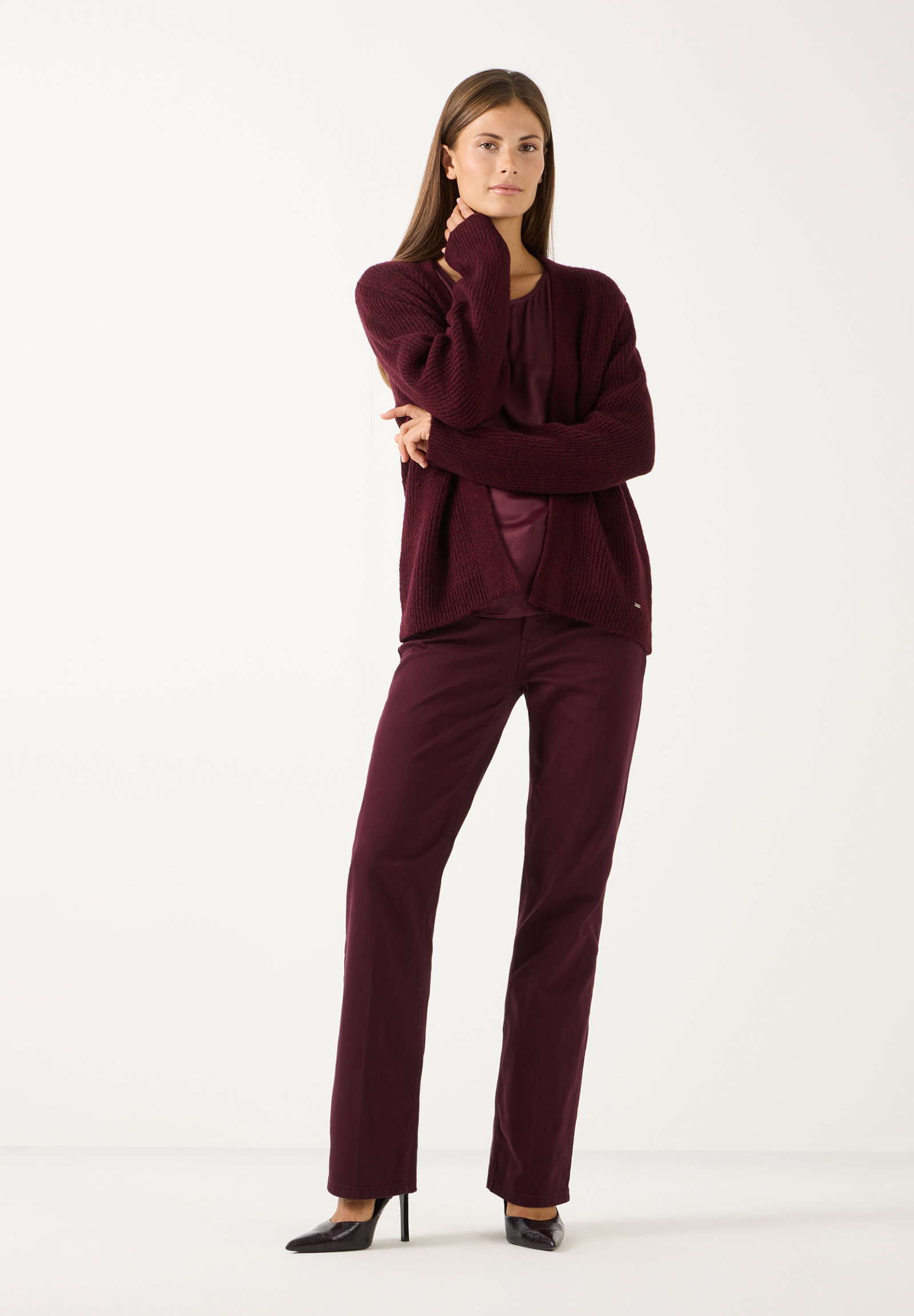 Cardigan, pomegranate red #4