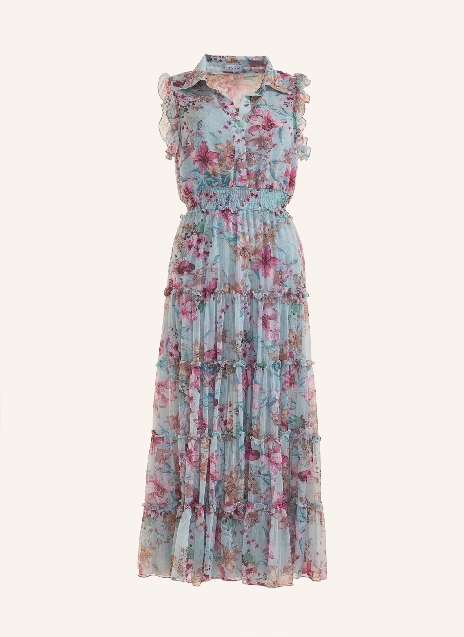 SASAtrend GmbH |  ADLYSH Maxikleid mit Volants | L | 1111_9809