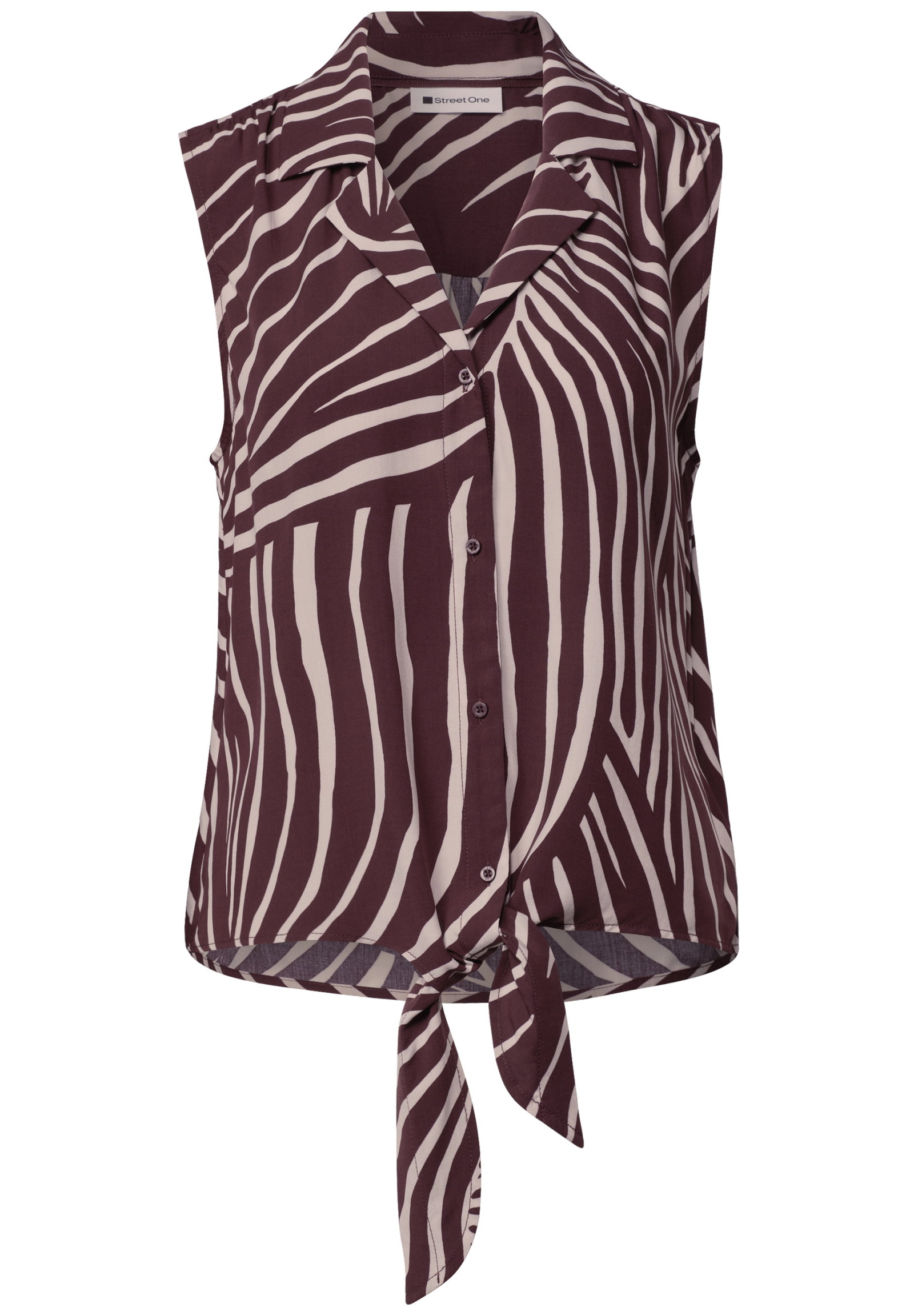LTD QR Blousetop w bowling col, rustic rouge #1