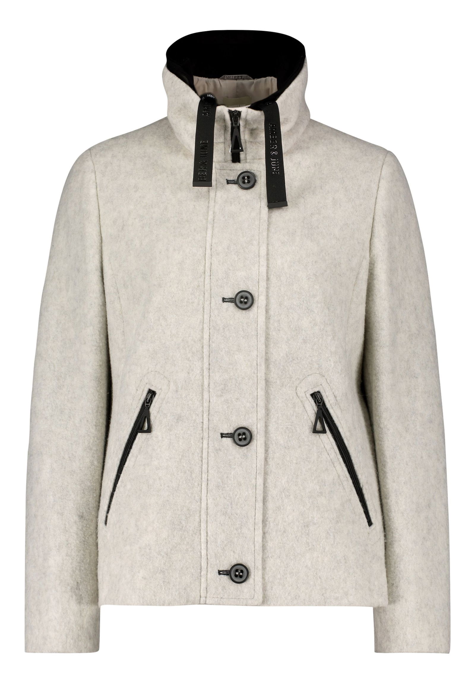 7385bd6b252c5b52312b20c4051a5957 Amber & June |  Amber & June Wolljacke  | 40 | light silver melange
