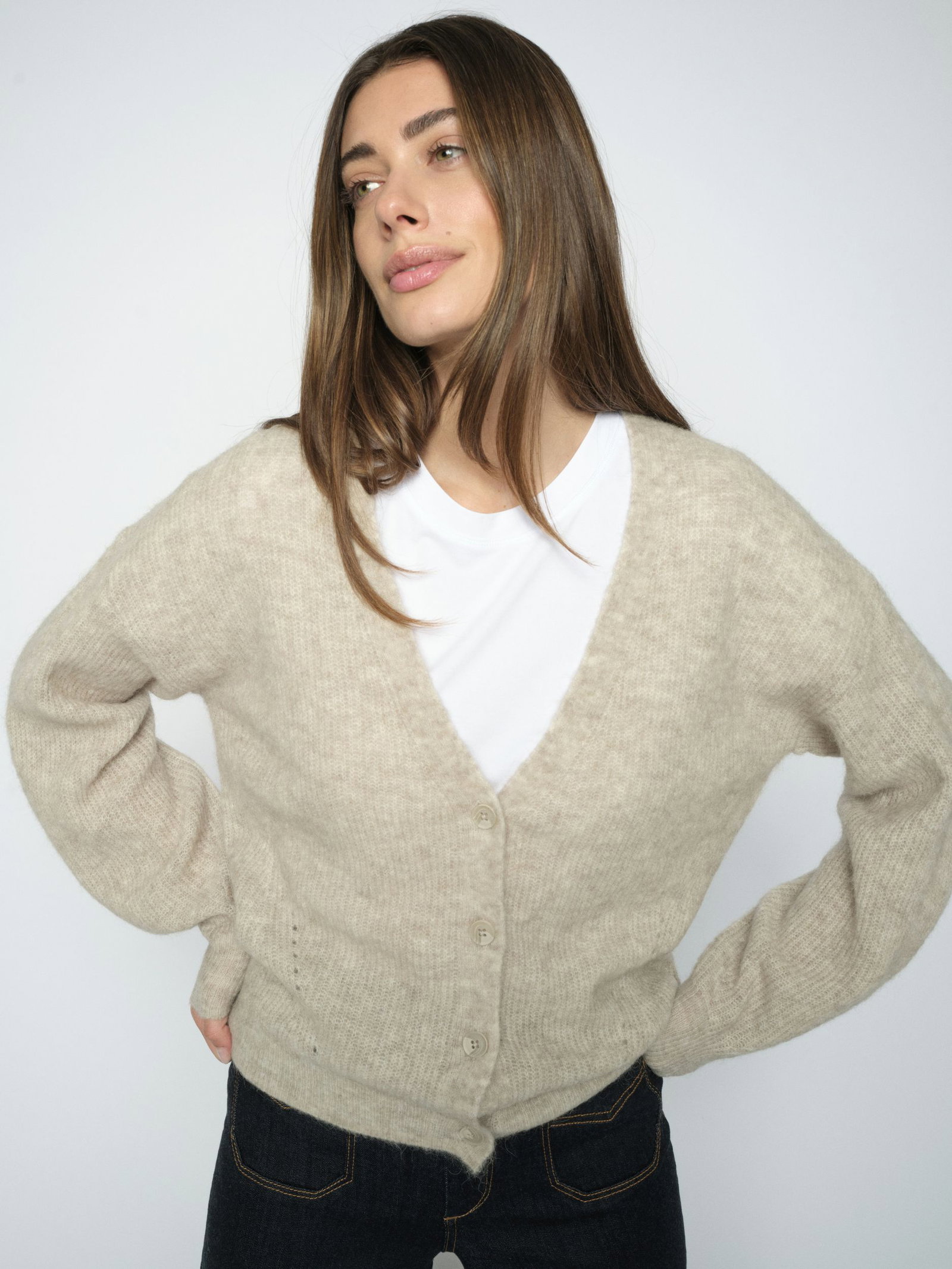 Mos Mosh |  Mos Mosh Strickcardigan "Thora" | XL | ecru