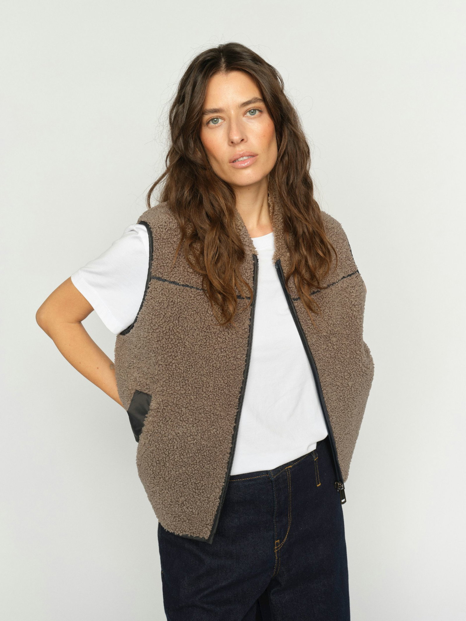 Mos Mosh |  Mos Mosh Teddy-Weste | XL | falcon