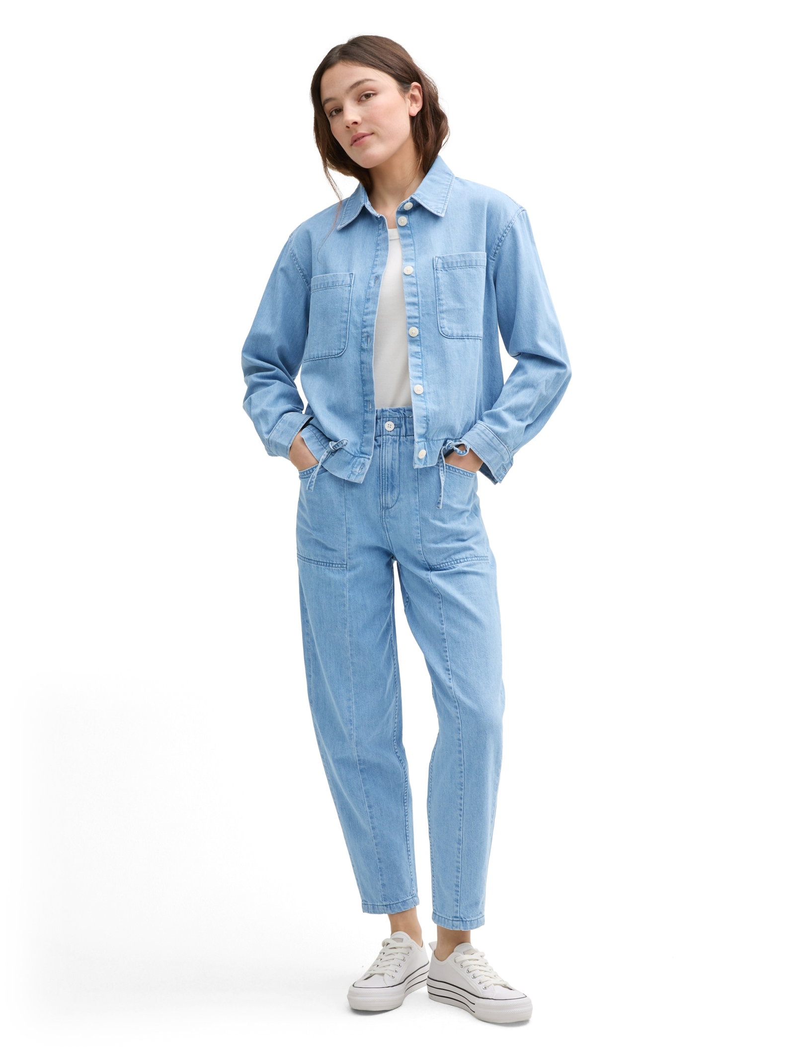 summer denim jacket, Used Bleached Blue Denim #3