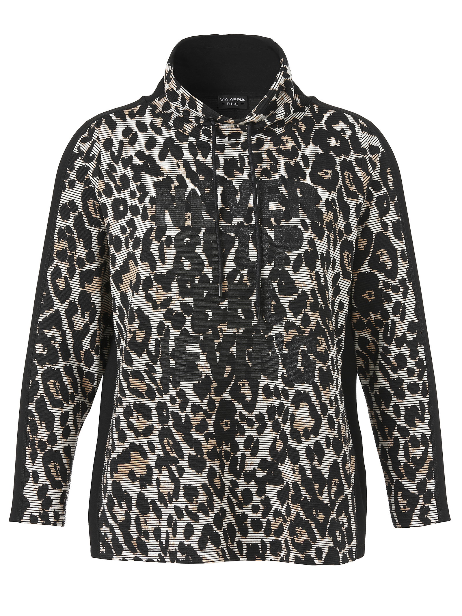 Sweatshirt Kragen 1/1 Arm, schwarz multicolor #1