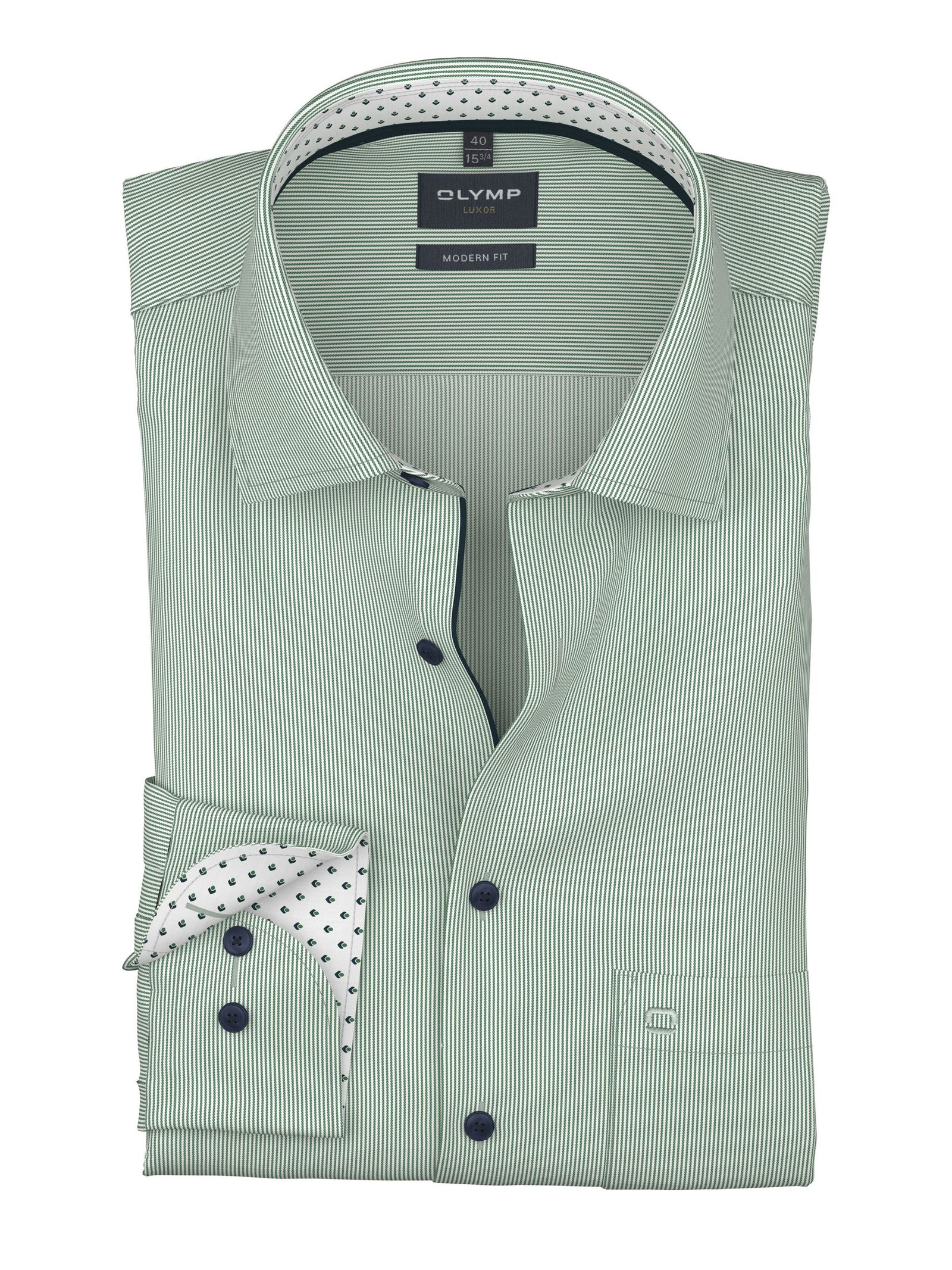 Olymp |  Olymp Hemd Modern Fit  | 41 | grün