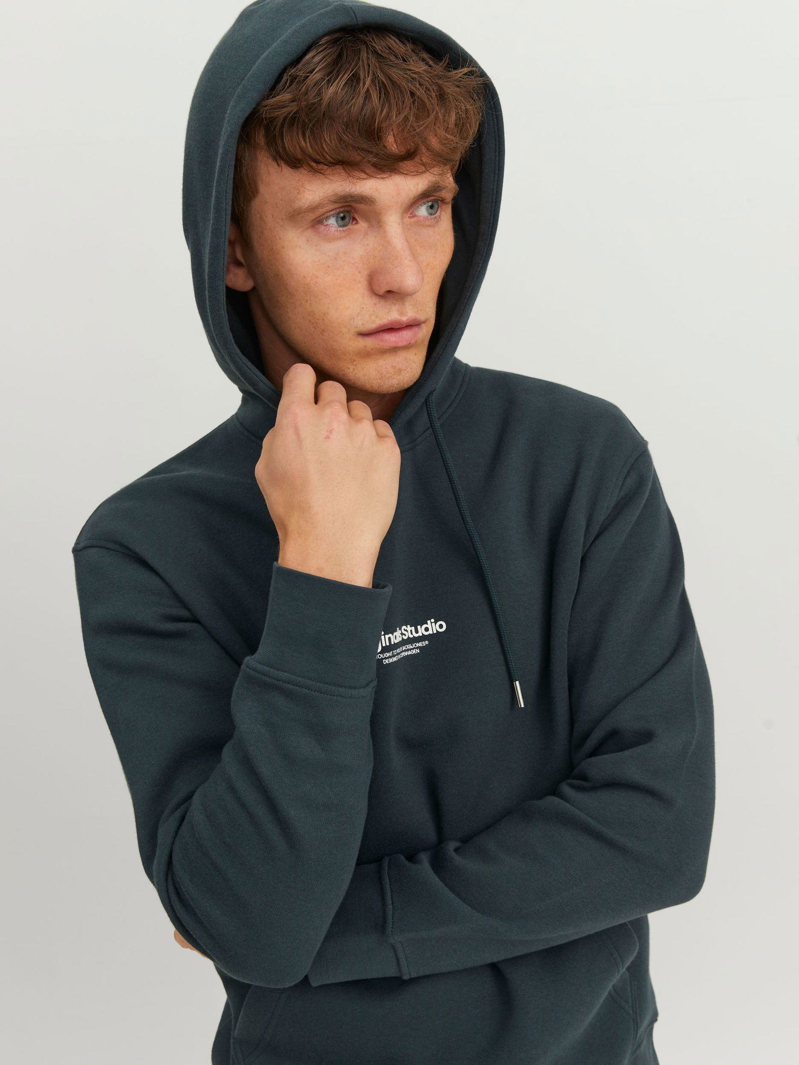 Jack&Jones |  JORVESTERBRO SWEAT HOOD NOOS | XL | moonbeam