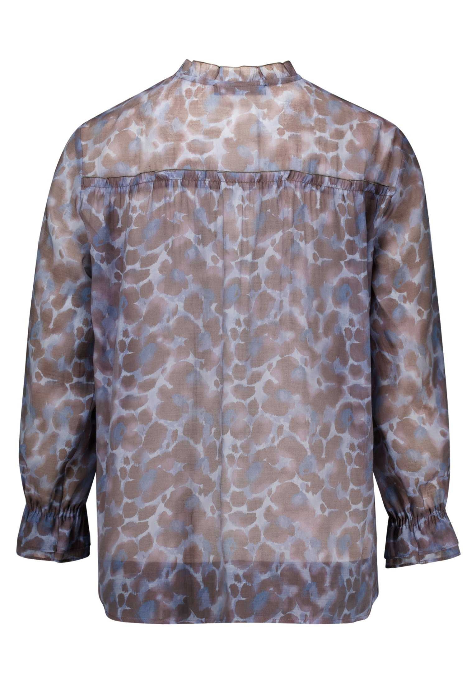 Bluse Lang 1/1 Arm, Blue/Brown #2