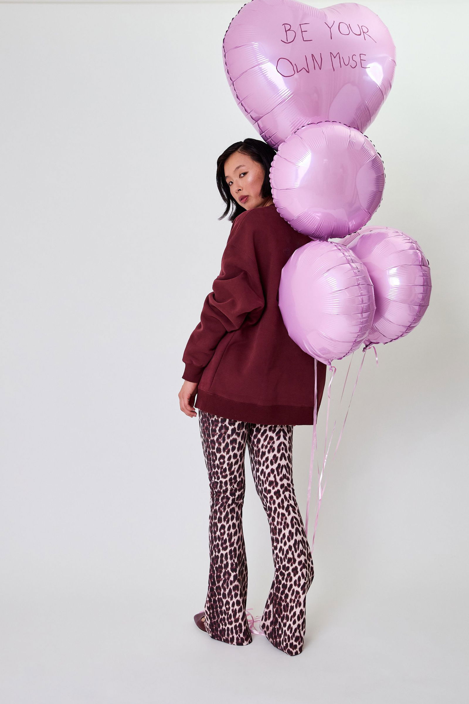 Oh April | Oh April Oversized Sweater Muse Cherrywood | XS | 1202_3006