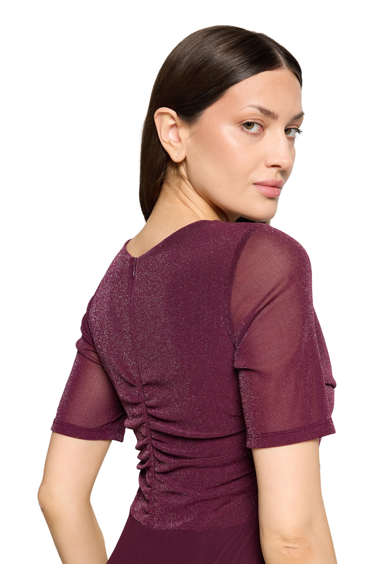 Kleid Kurz 1/2 Arm, Strong Aubergine #7