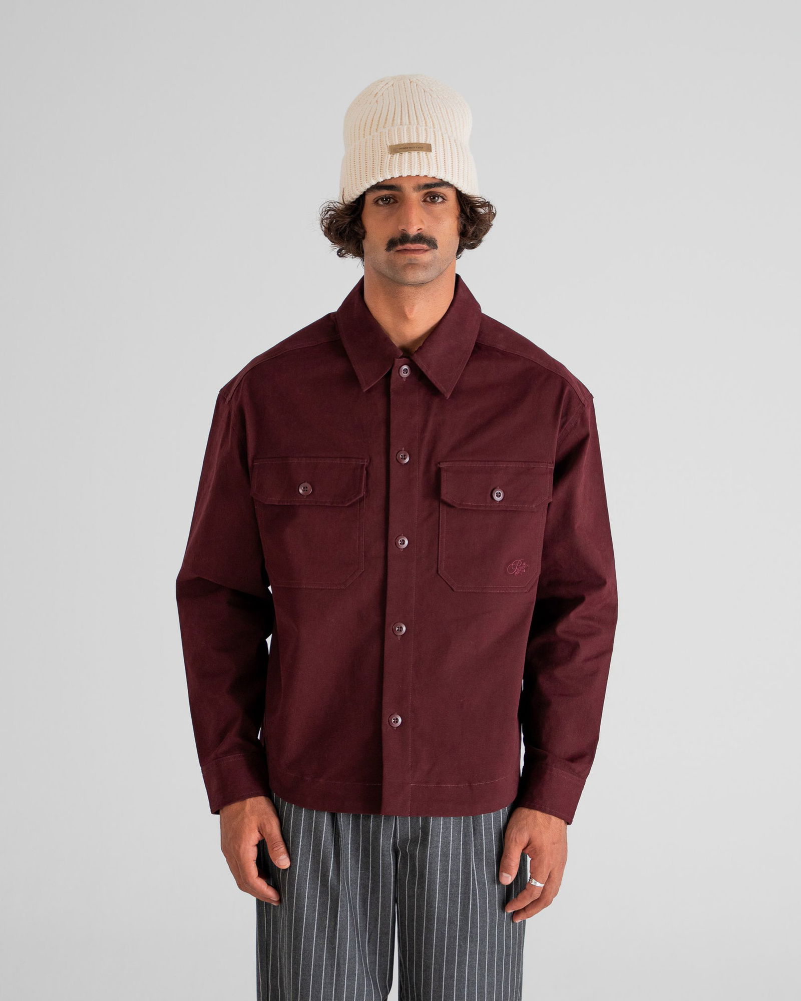 Prohibited |  Prohibited Hemd Super Slim Fit  | L | bordeaux