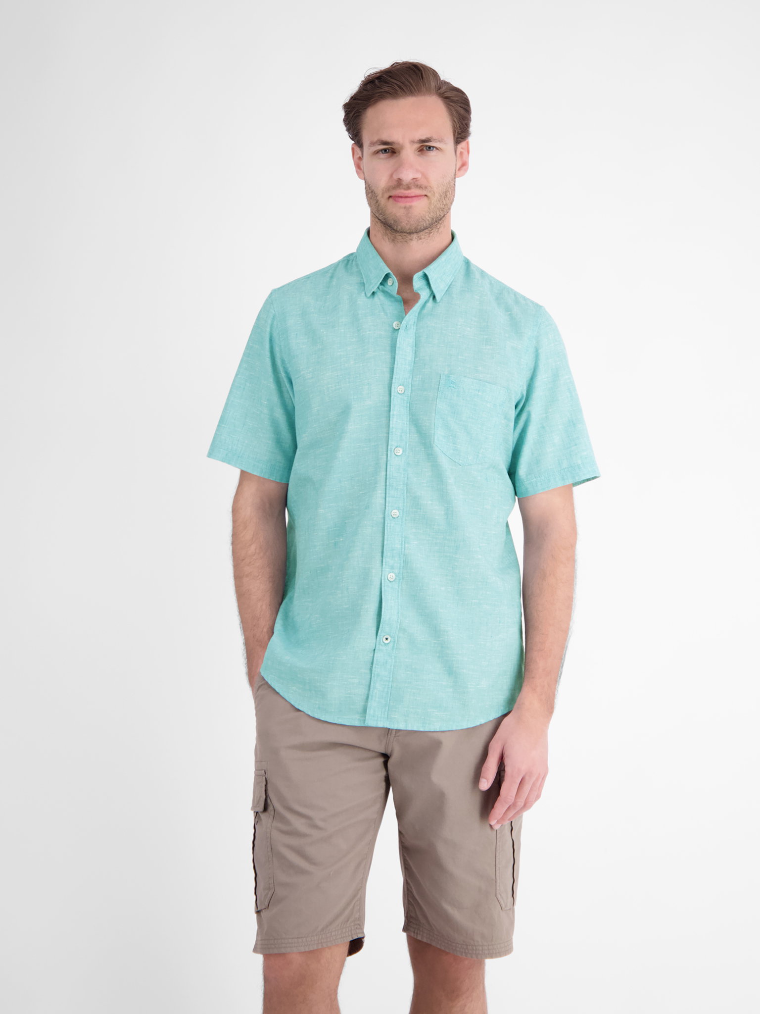HEMD 1/2 ARM, REEF BLUE #3