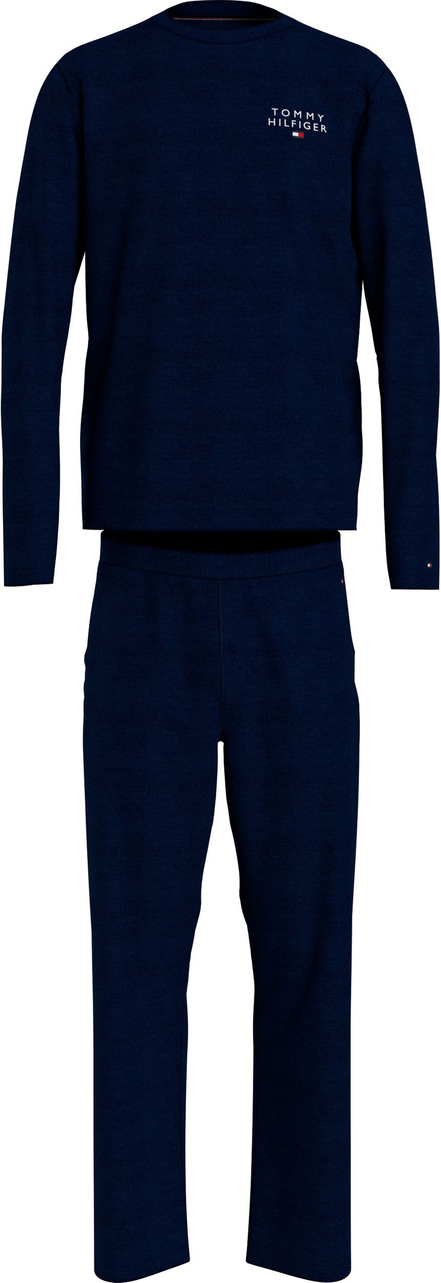 LS PJ SET WOVEN SELF FABRIC WB