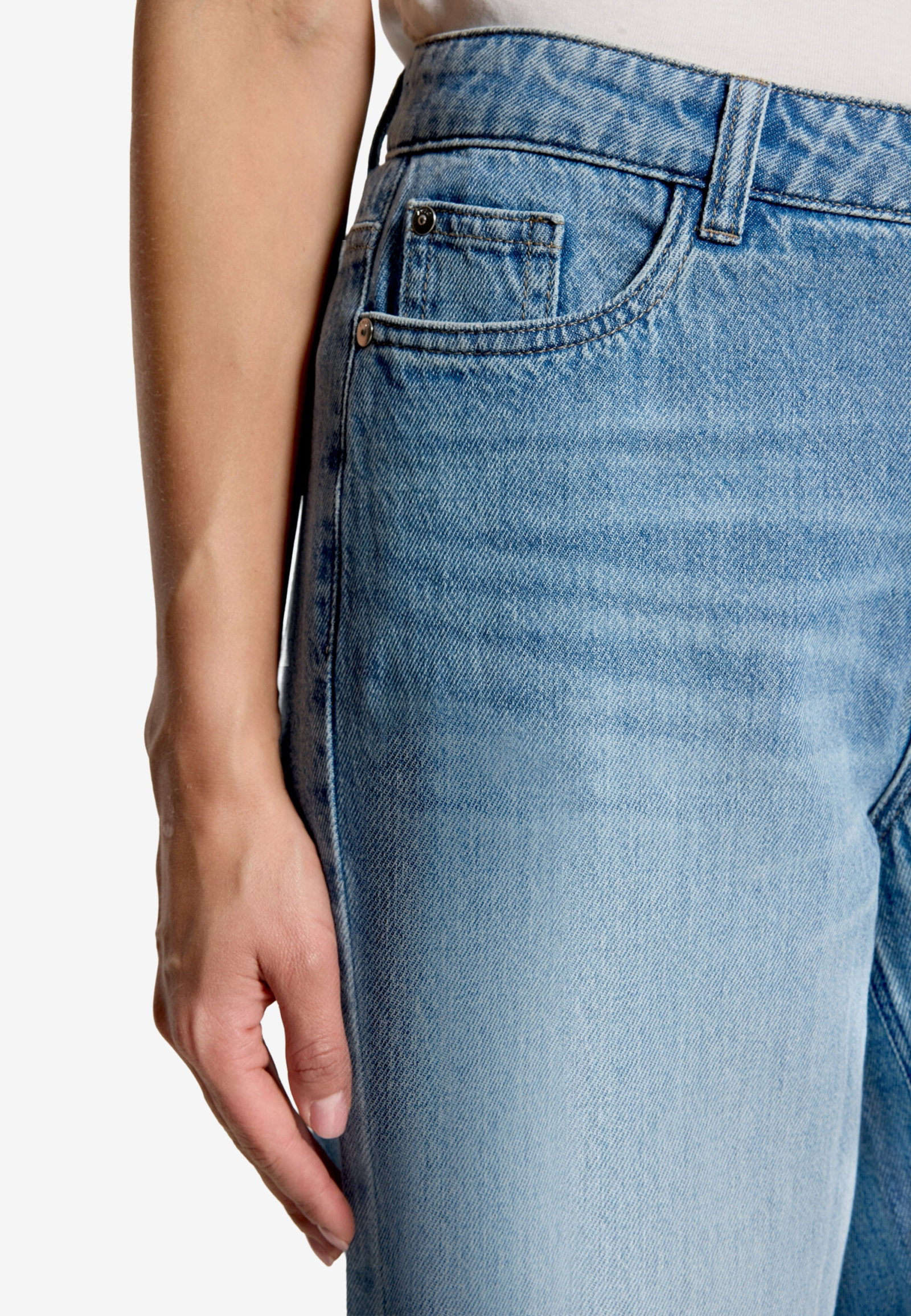 Hose Jeans 1/1 Länge, Middle Blue Denim #5