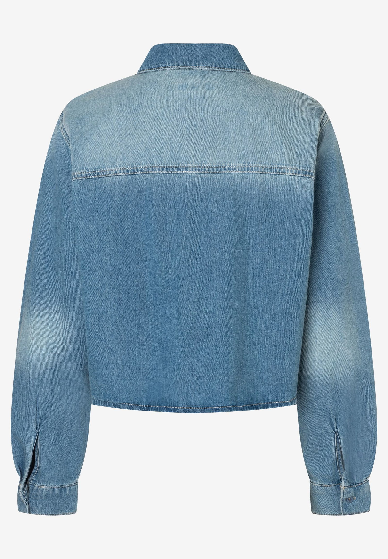 More & More |  Jeanshemd mit Spitzenbesatz | 34 | 1500_0961