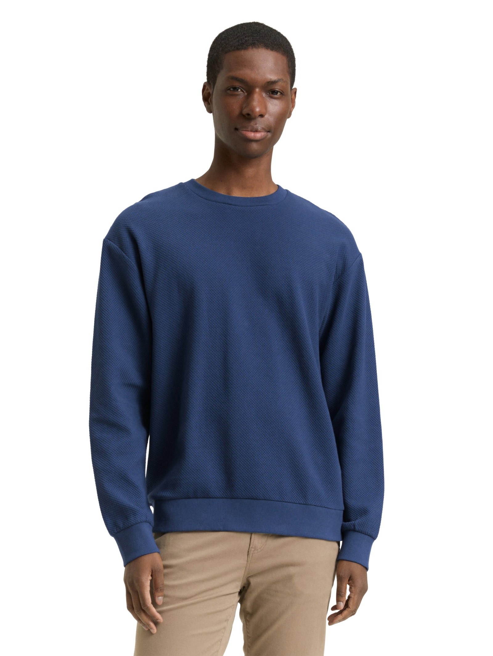 structured crew neck sweatshir, Ocean Night Blue #5