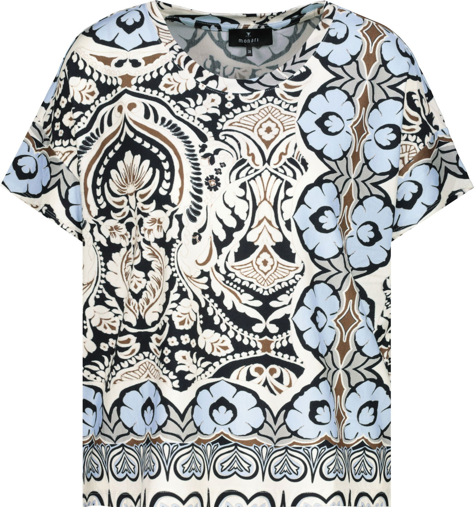 50970e368521416355ef433f2ed24979 Monari |  T-Shirt, schwarz gemustert | 42 | schwarz gemustert