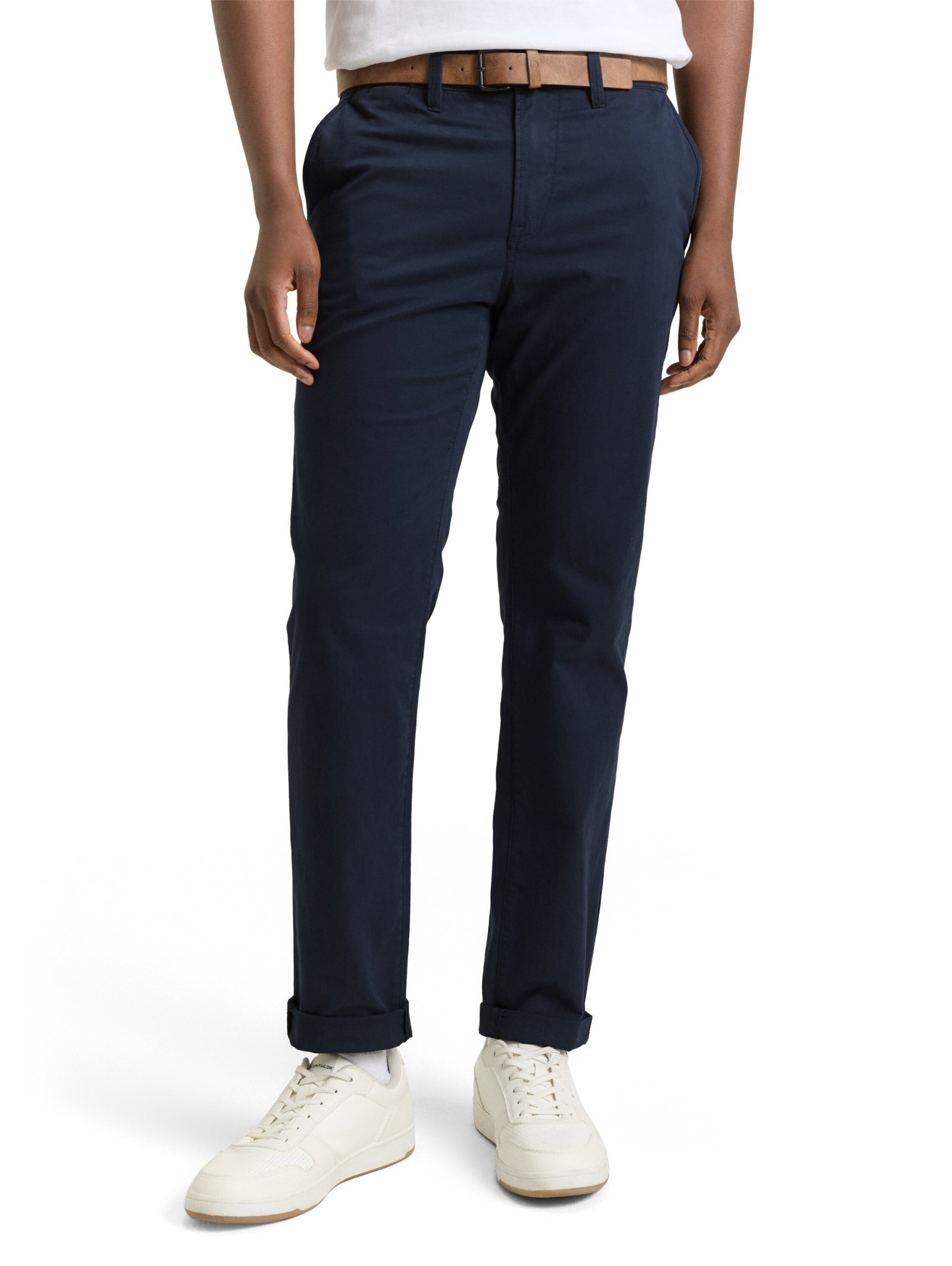 Slim Chino with belt, sky captain blue #2