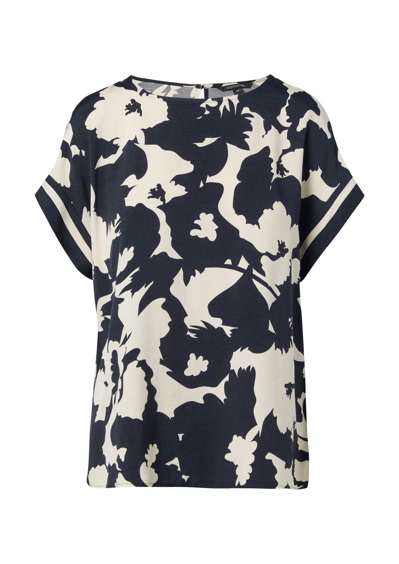 e2a34349a76fa724dca39454126576c5 Comma | Comma Druckbluse | 34 | blau